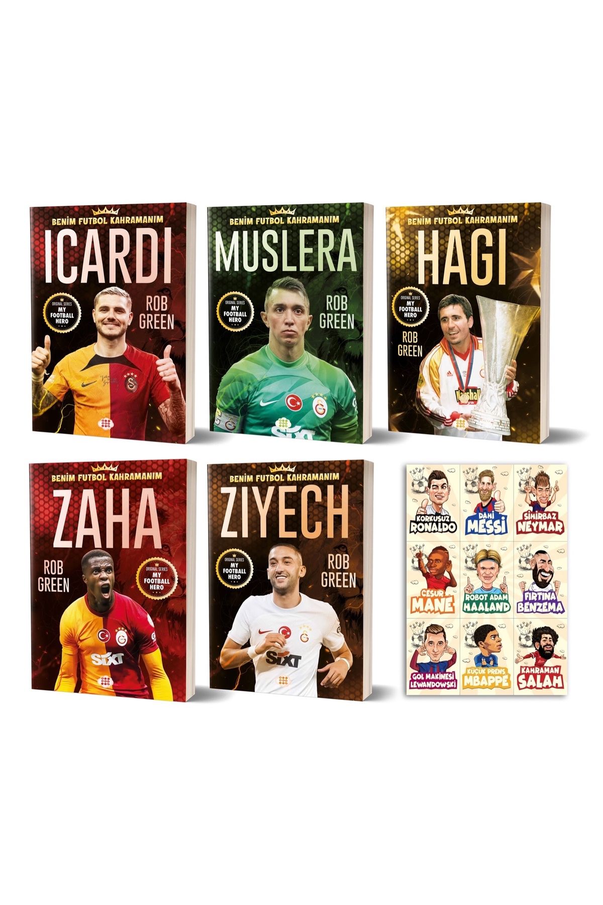 Dokuz Yayınları Benim Futbol Kahramanım İCARDİ MUSLERA - ZİYECH  - HAGI - ZAHA - HEDİYELİ