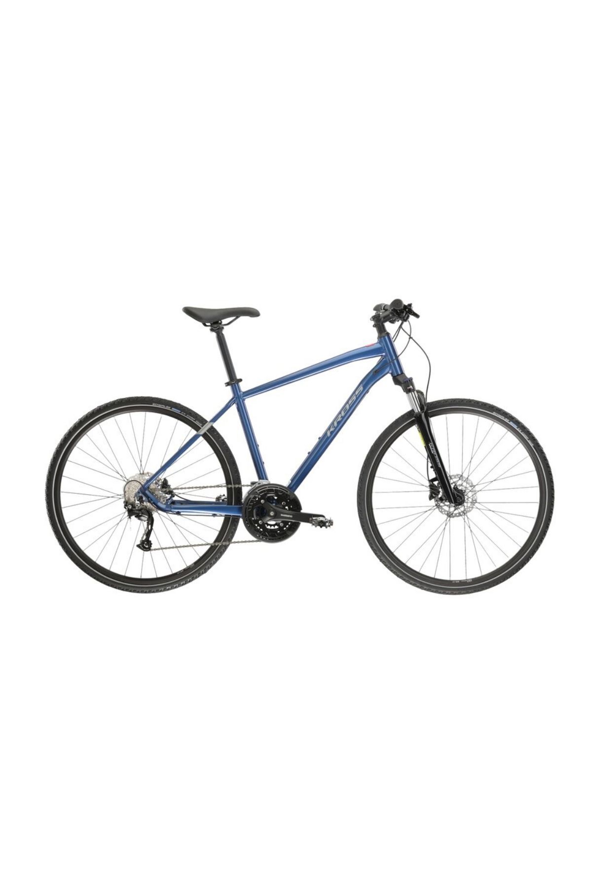 KROSS Evado 6 - 28 Jant 21'' L Kadro Hibrit Bisiklet - Mavi Gümüş