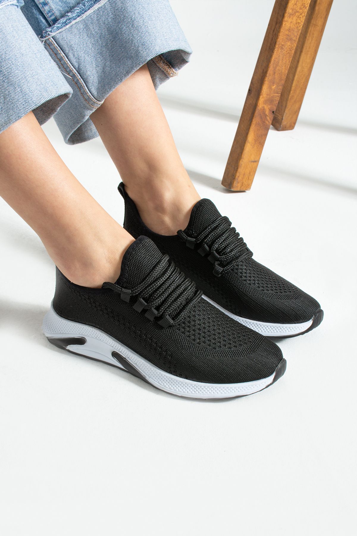 ŞNG Ayakkabı Siyah Beyaz Unisex Sneaker