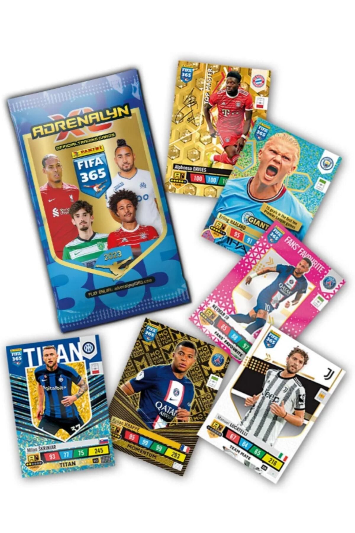 TOYFEST Panini Adrenalyn Fifa 365 - 2023 Official Trading Card Futbolcu Kartları ( 8 Paket )