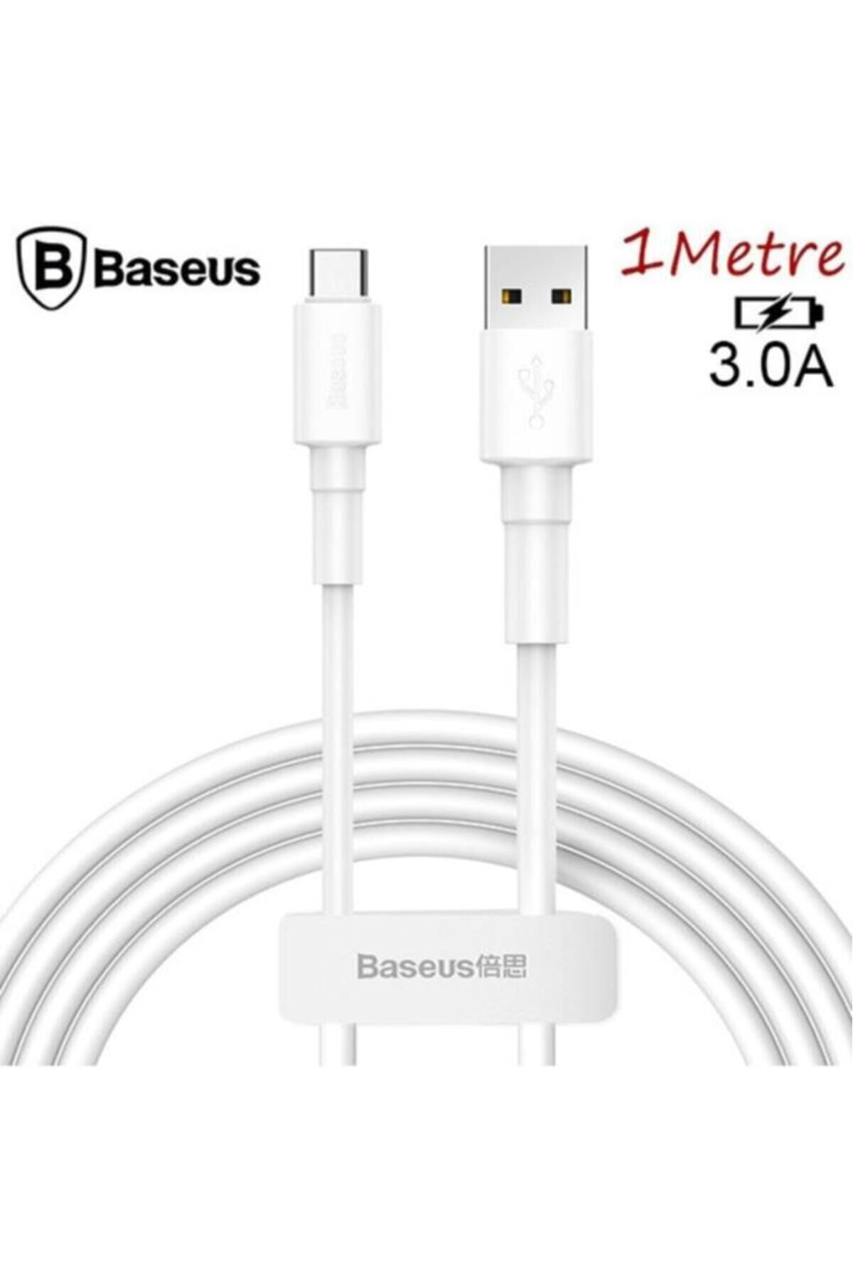 Baseus Mini White Usb Type-c 3.0a Hızlı Şarj Ve Data Usb Kablosu 1 Metre