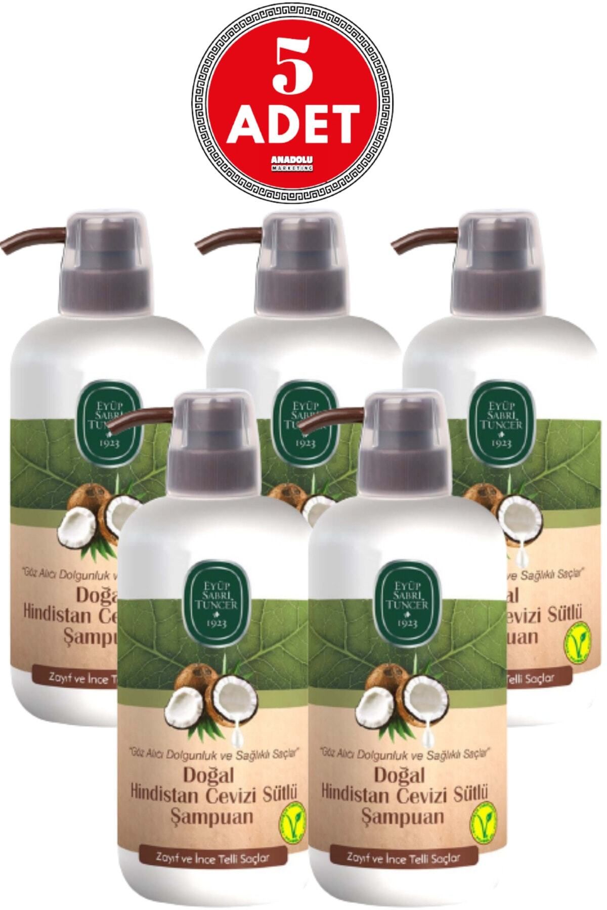 Eyüp Sabri Tuncer Doğal Hindistan Cevizi Sütlü Şampuan 600 ml X 5 Adet