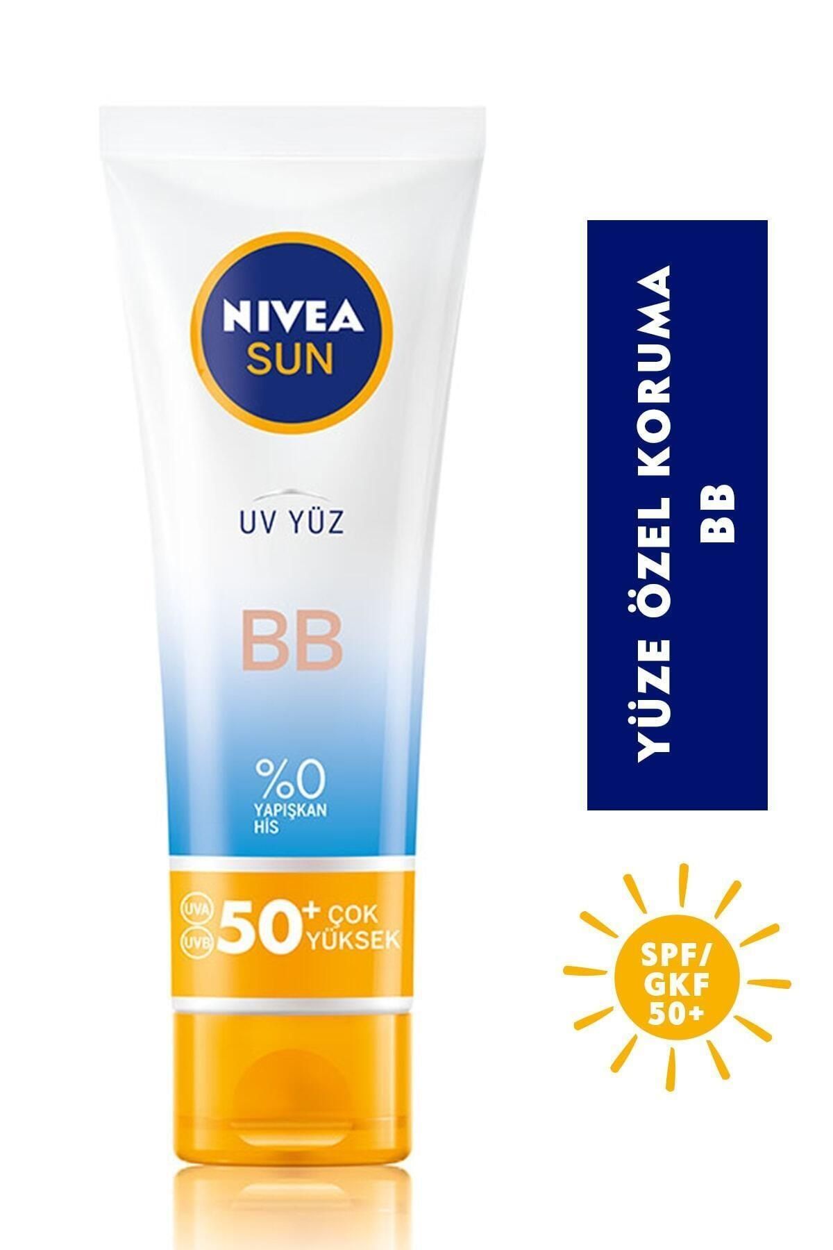 NIVEA Sun Spf50 Parlama Karşıtı & Güneş Koruyucu Yüz Güneş Kremi 50 ml