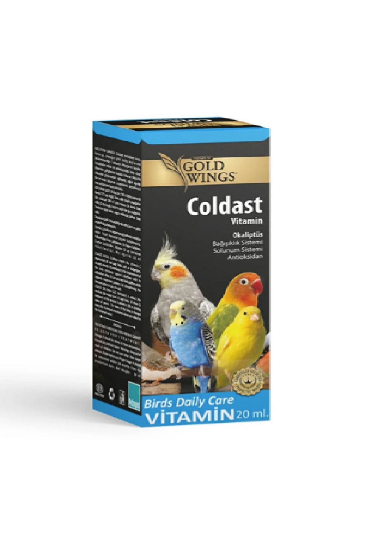 Gold Wings Kuş Solunum Sistemi Destekleyici Sıvı Vitamin Enfeksiyon Kuş Vitamin Kuş Multivitamin 20ml