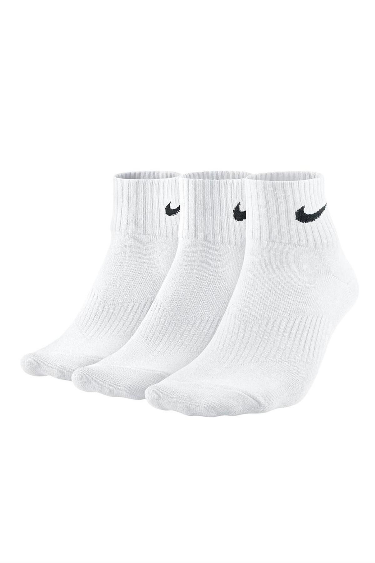 Nike U Nk Perf Ltwt Qt 3'lü Beyaz Bilek Çorap Sx4706-101