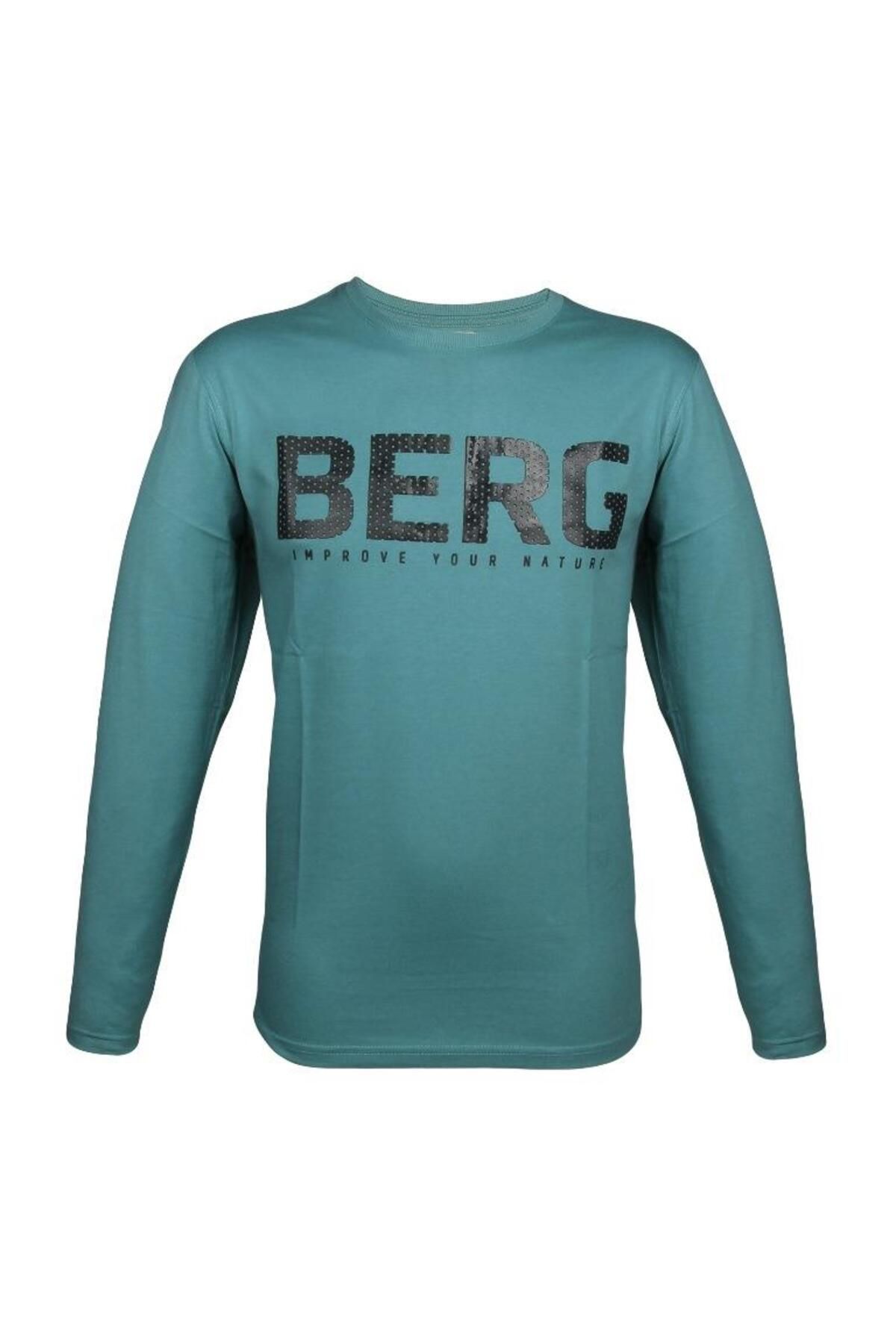 BERG Okmok Uzunkollu Erkek T-Shirt-MAVİ