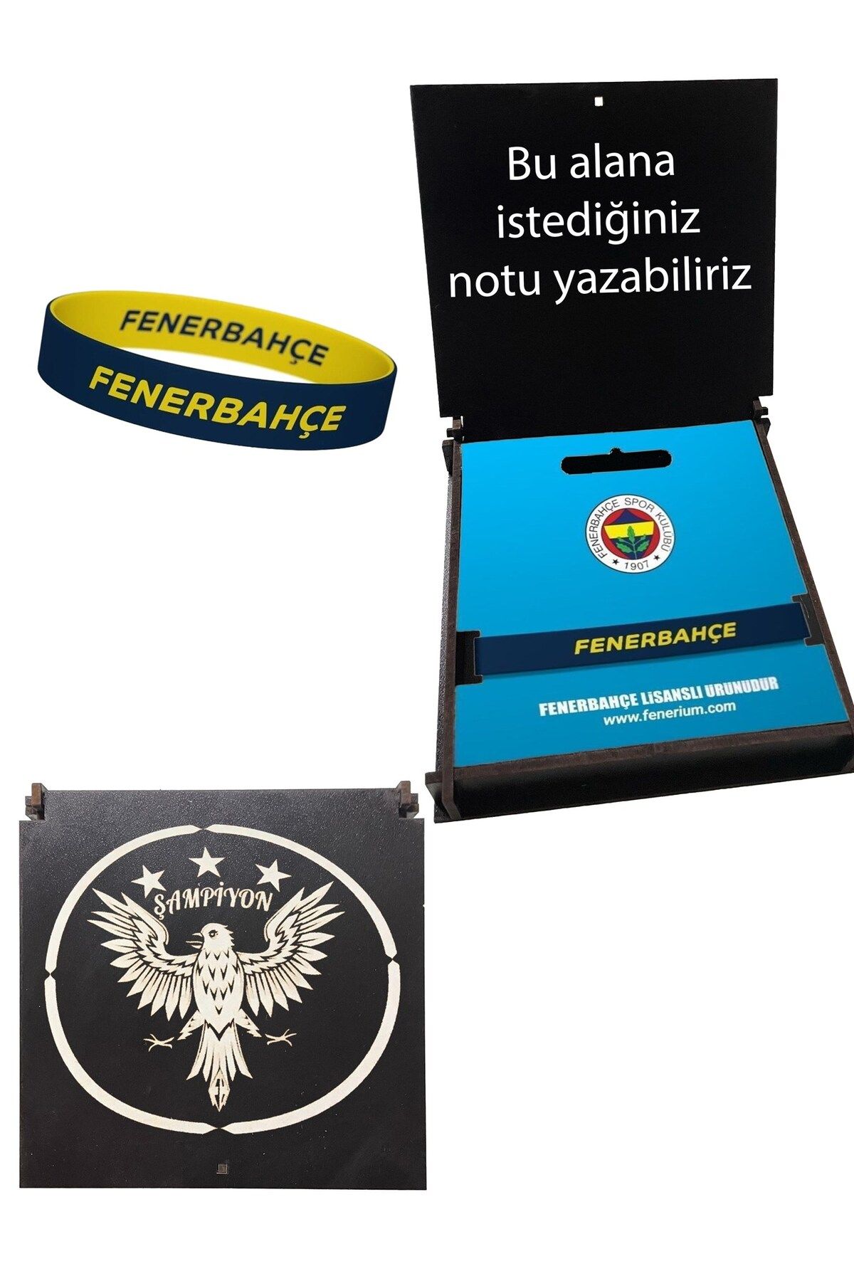 Fenerbahçe Lisanslı Bileklik Ahşap Kutulu