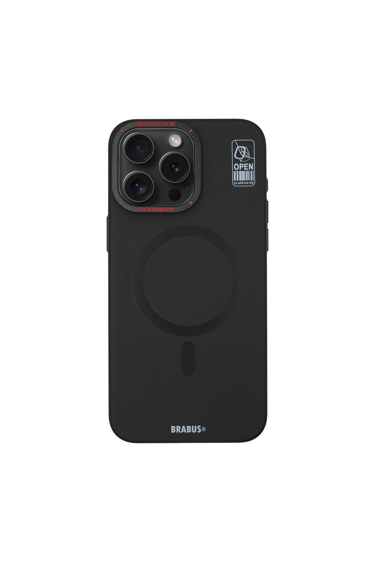 Brabus iPhone 15 Pro Max Hiper Kılıf Standlı MagSafe Şarj Destekli Kamera Korumalı Darbe Önleyici Kılıf