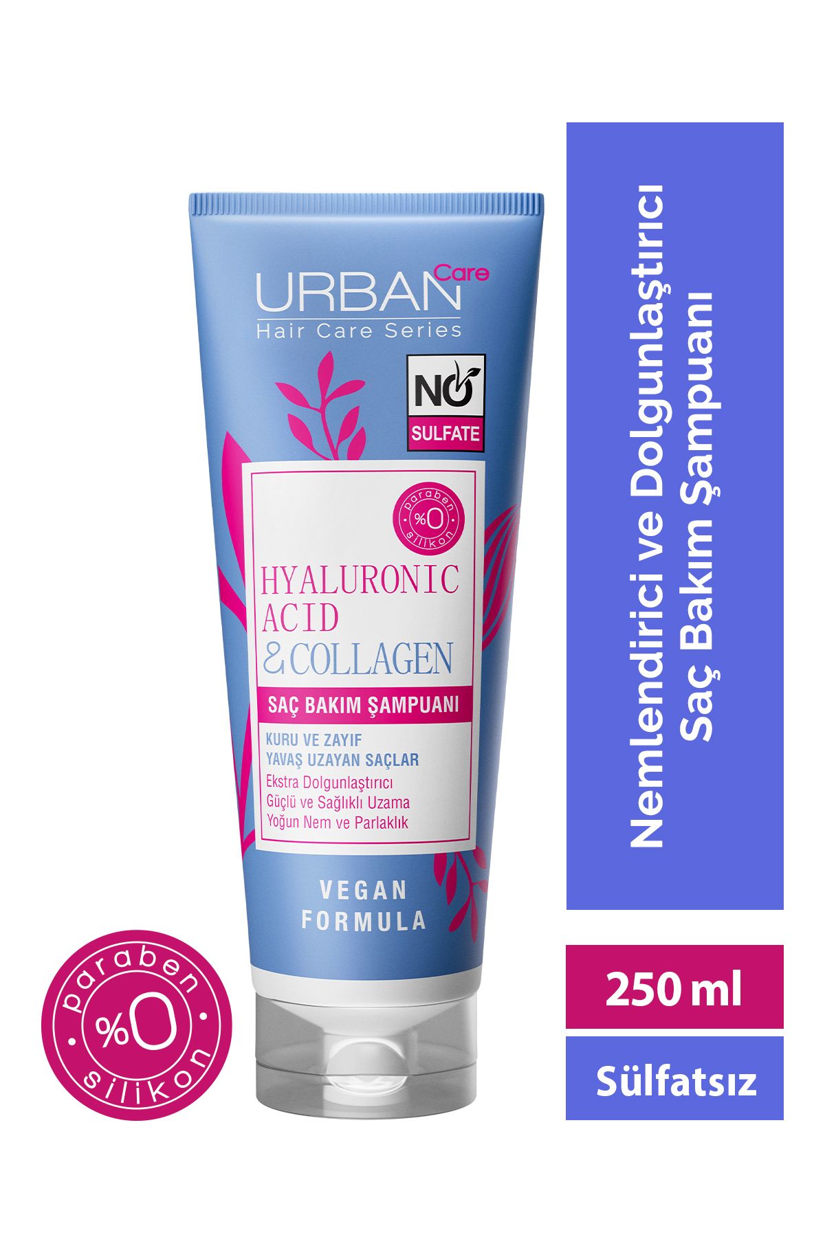 Urban Care Hyaluronik Asit&kolajen Kuru Ve Cansız Saçlara Özel Saç Bakım Şampuanı-sülfatsız-250 ml