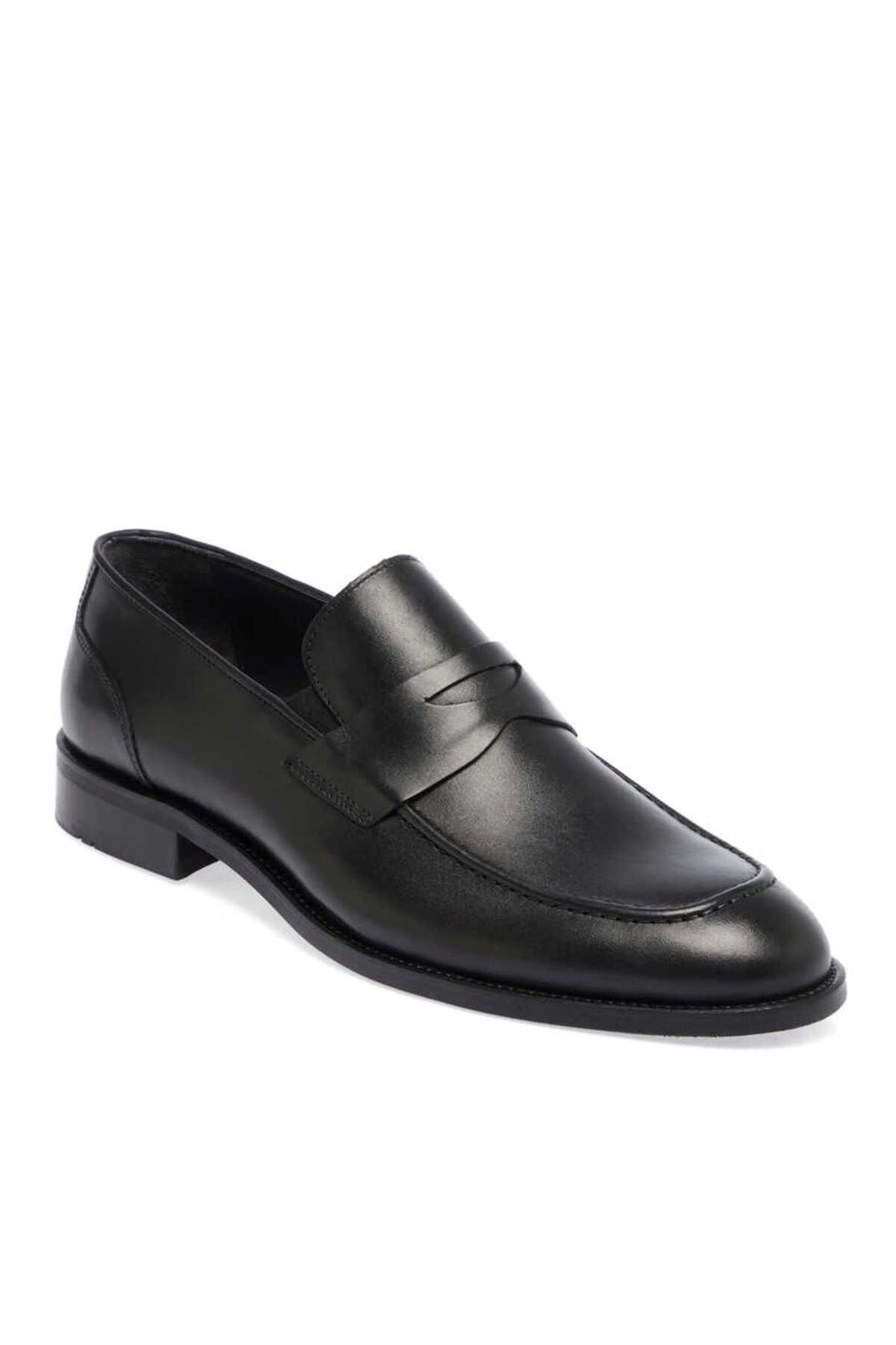 Tergan Siyah Deri Erkek Klasik Ayakkabı - E24I1AY56893-A43