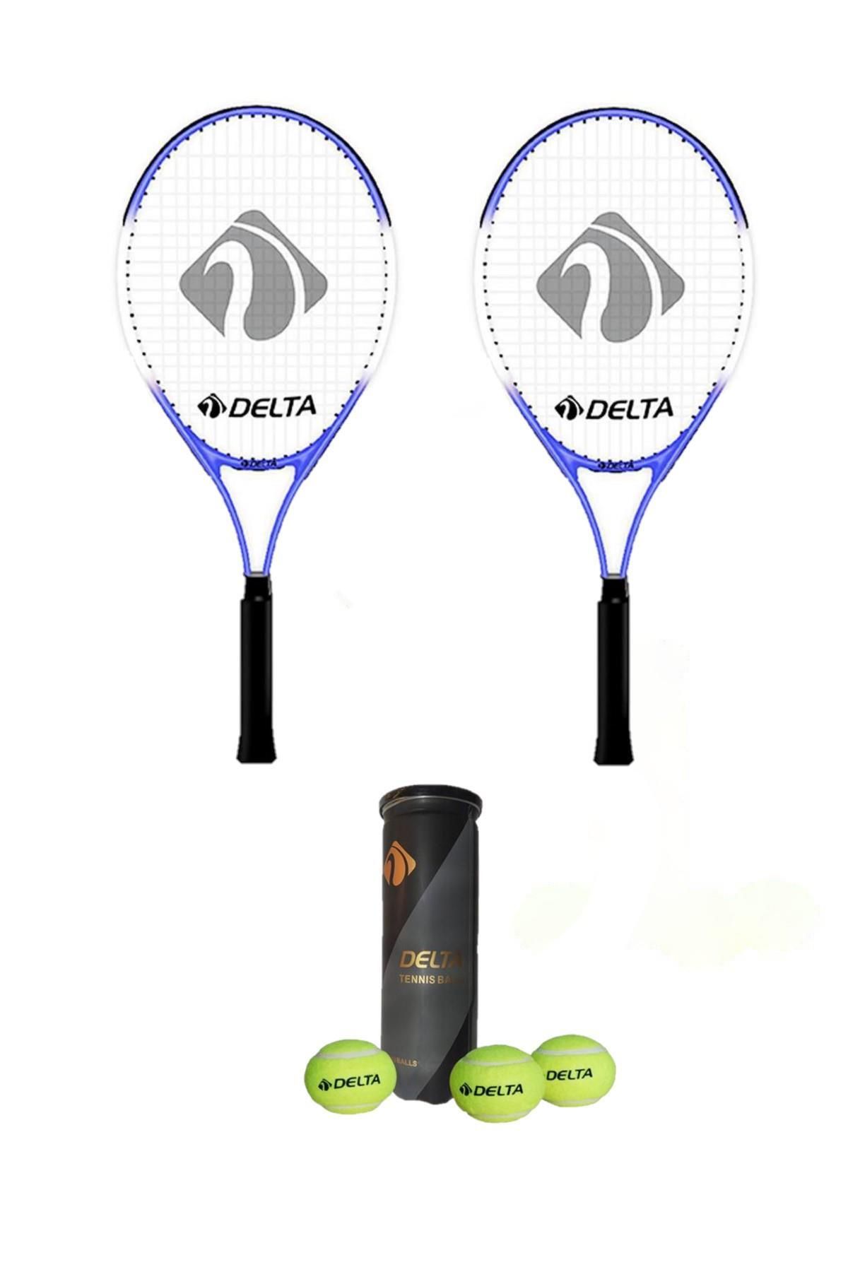 Delta 2 Adet Max Joys 25 İnç Çocuk Tenis Raketi + 2 Adet Tenis Çantası +  3 Adet Expert Seviye Maç Topu