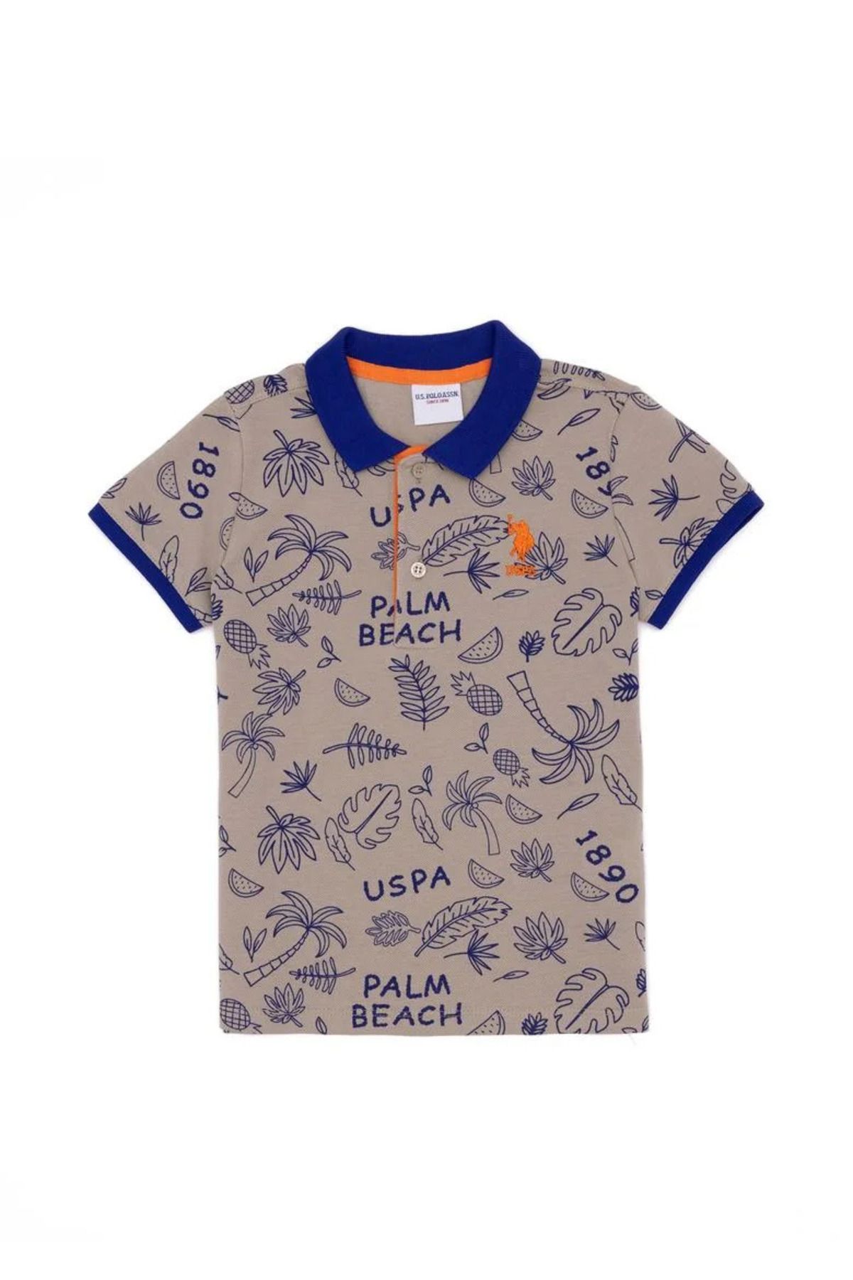 U.S. Polo Assn. Erkek Çocuk Haki Polo Yaka Tişört