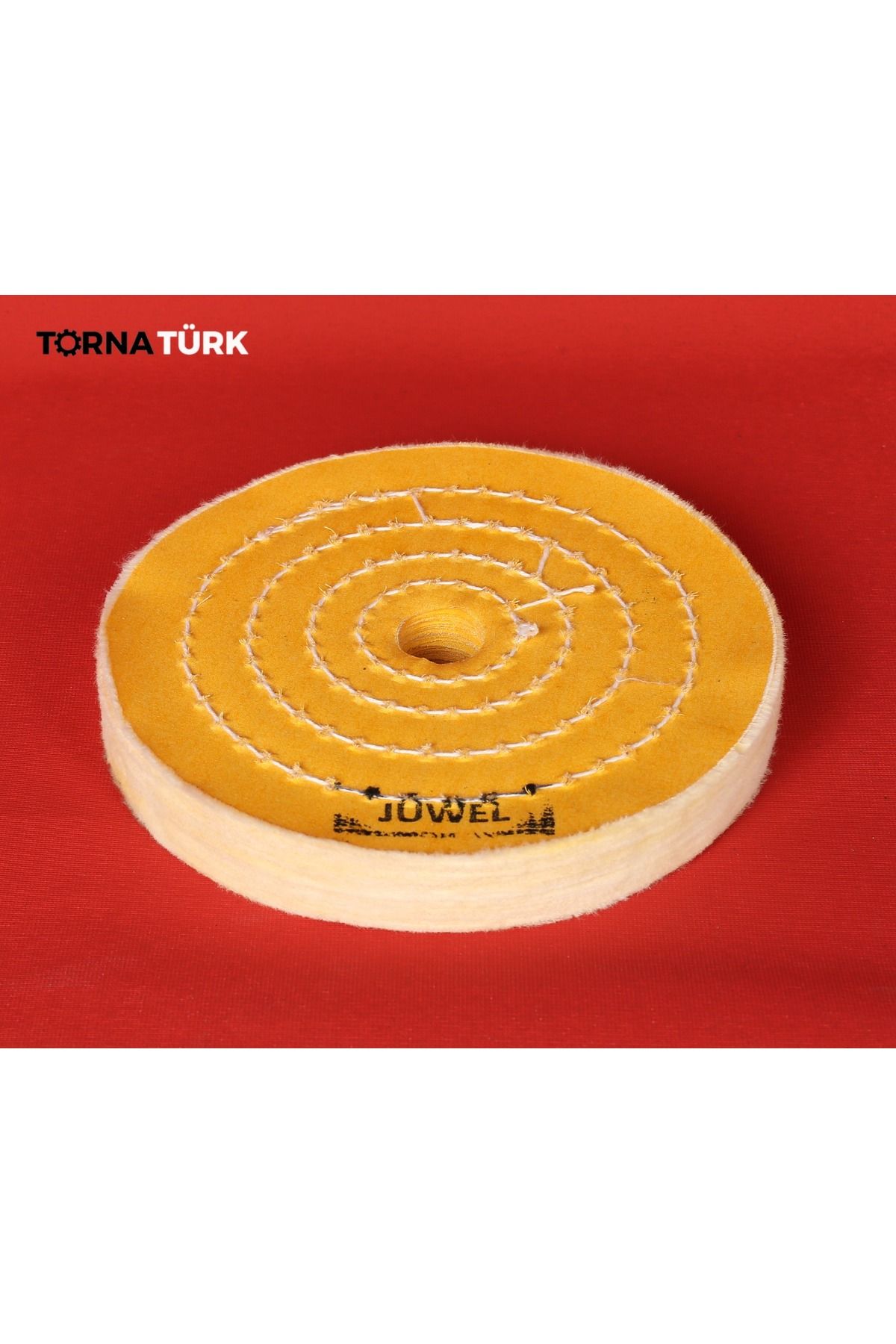 Torna Türk 6 x 70 x delik 20 - 22 mm delik sert sarı polisaj keçesi ( 150 mm ) extra shine - Tornatürk
