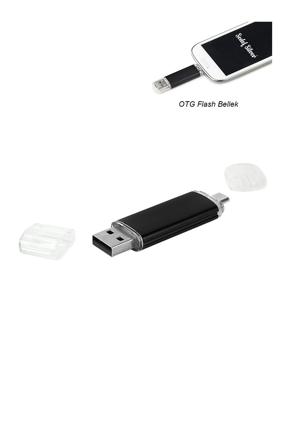 SEDEF SİLVER Otg Flash Bellek, Micro Usb Flash Bellek, Mini Usb Bellek 32 Gb