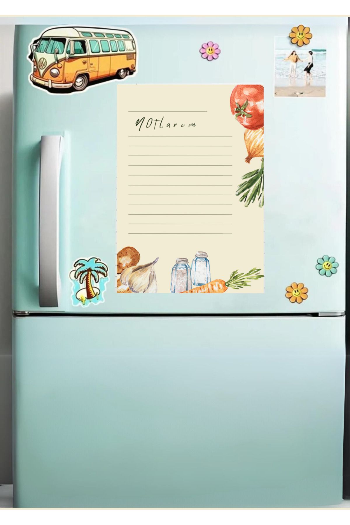 BEAUTY FASHİON İsme Özel Yazılabilir Magnet Not Kağıdı Silinebilir Buzdolabı Üstü Yapıştırılan 20x30cm Mıknatıslı