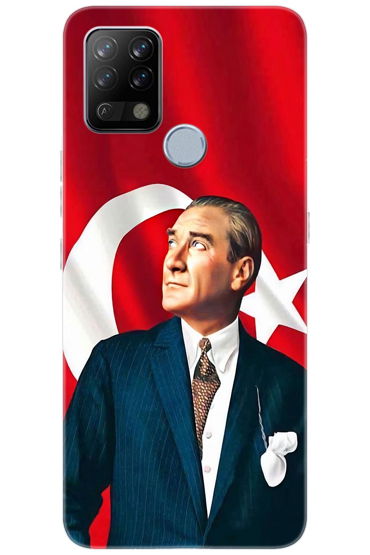 Tecno Pova (LD7) Uyumlu Kılıf Desen Baskılı Silikon Atatürk STK:105 CP-zjWSCDD