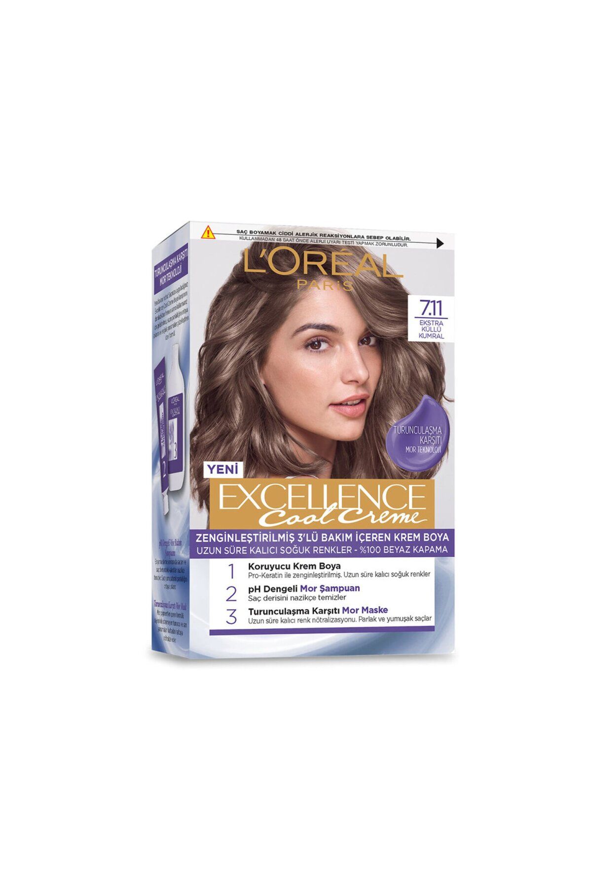 L'Oreal Paris L’oréal Paris Excellence Cool Creme Saç Boyası – 7.11 Ekstra Küllü Kumral