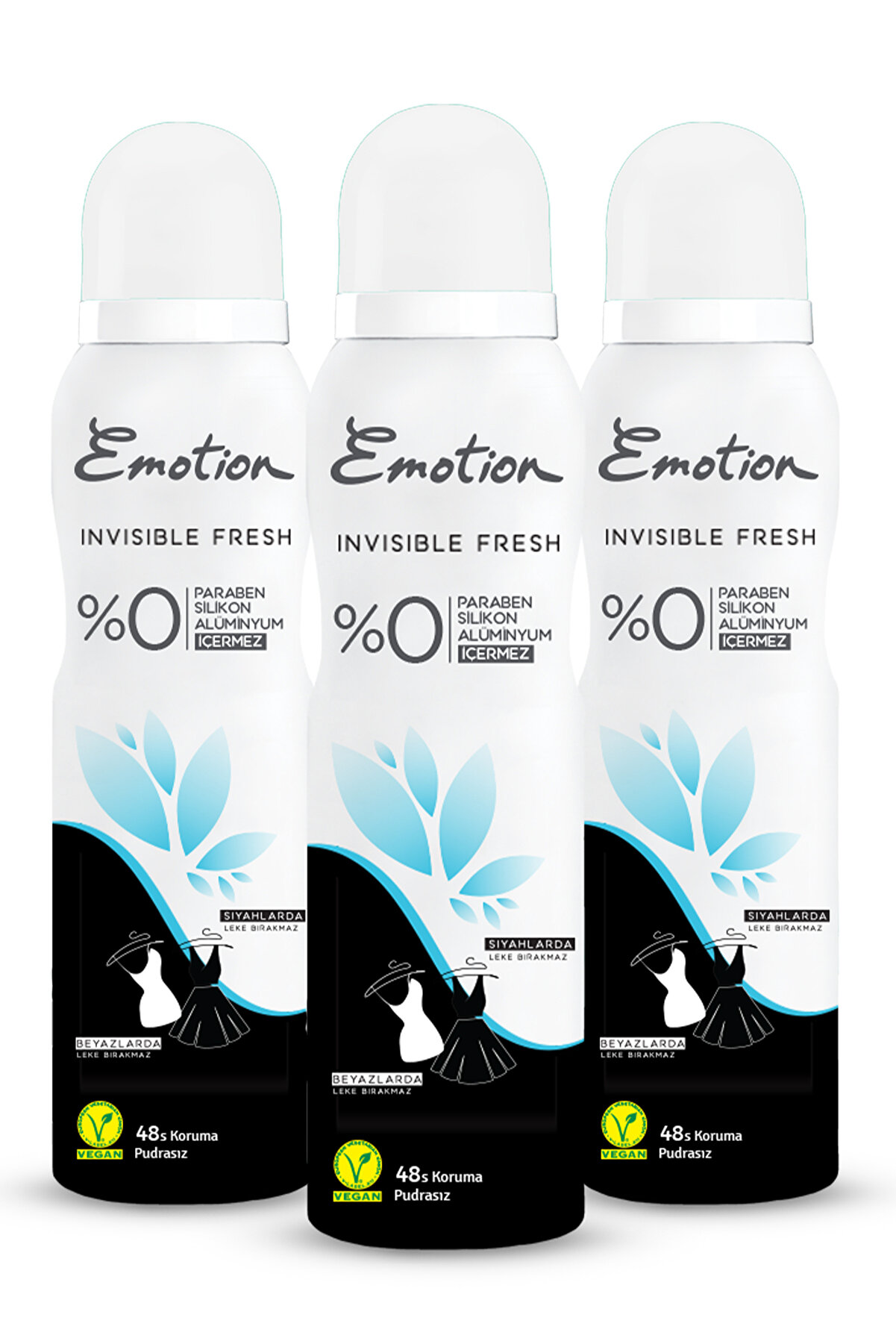Emotion Invisible Fresh Deodorant 3x150ml