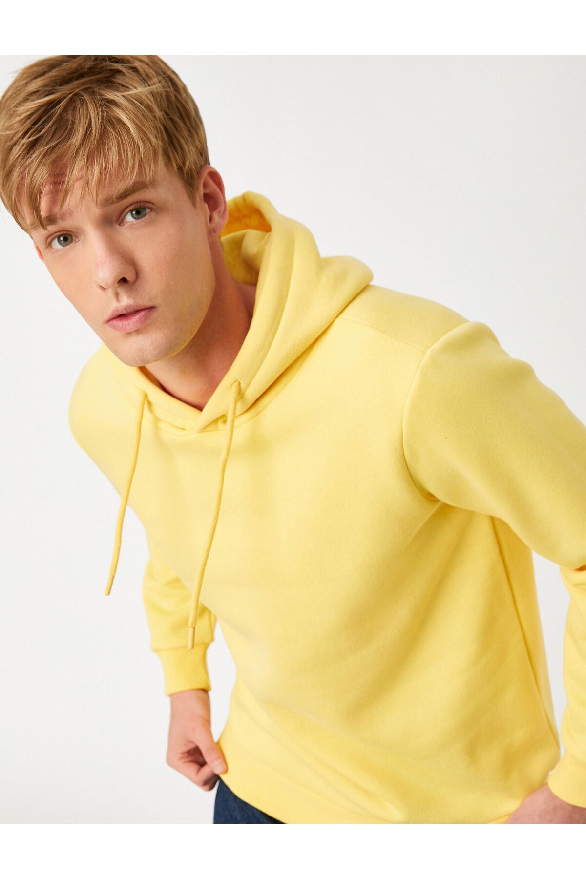 Koton Erkek Sarı Sweatshirt