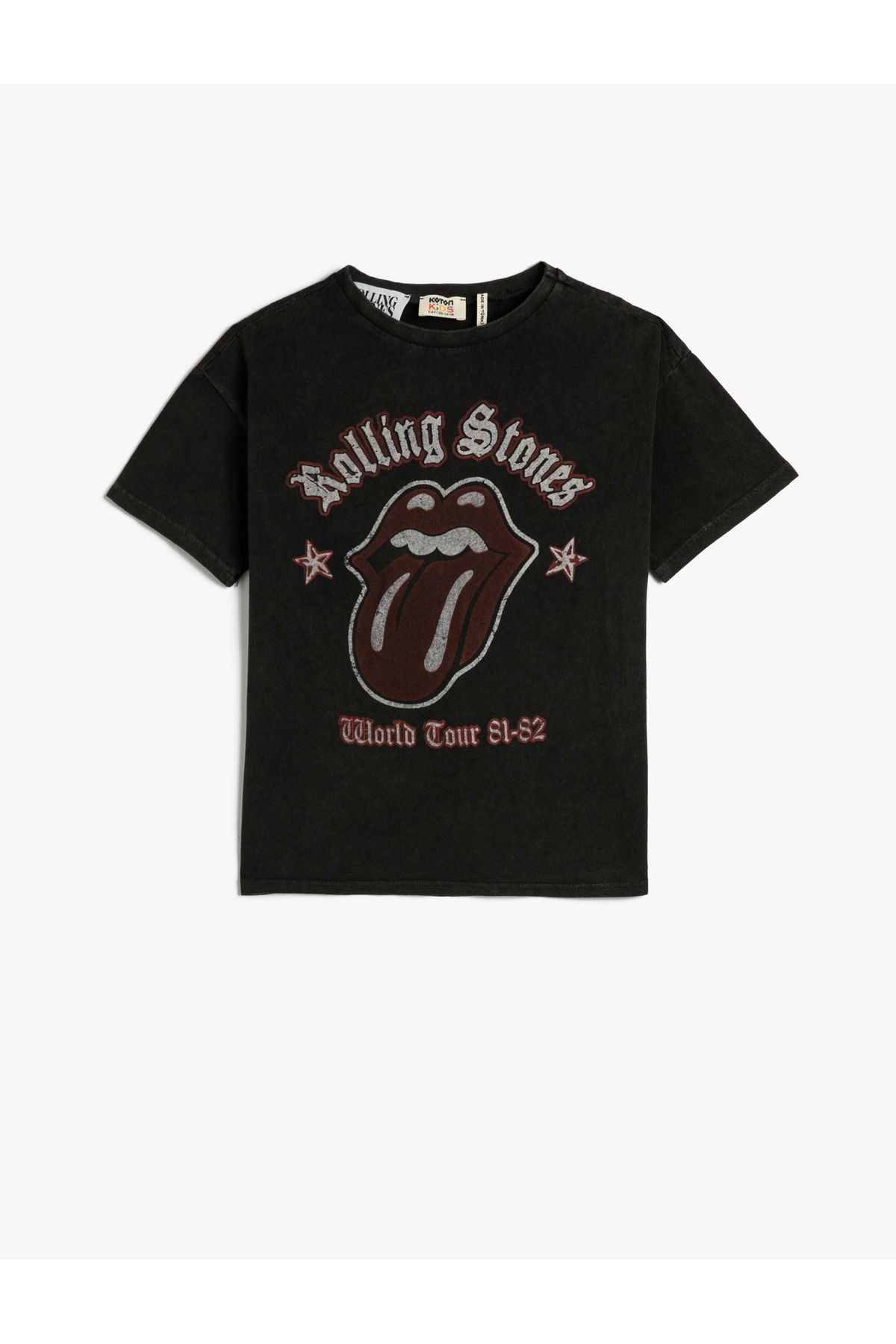 Koton Rolling Stones Tişört Lisanslı Kısa Kollu Bisiklet Yaka Pamuklu