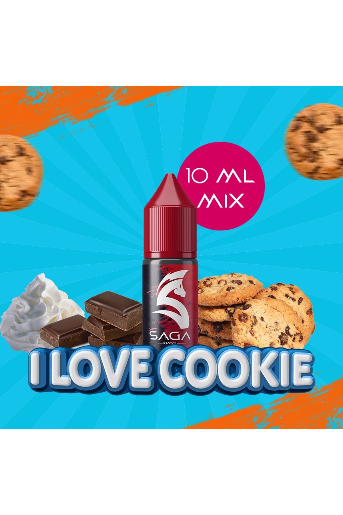 Saga Kimya I Love Cookie - 10 ML Mix Aroma (ŞİŞEDE SADECE 10 ML AROMA VARDIR)