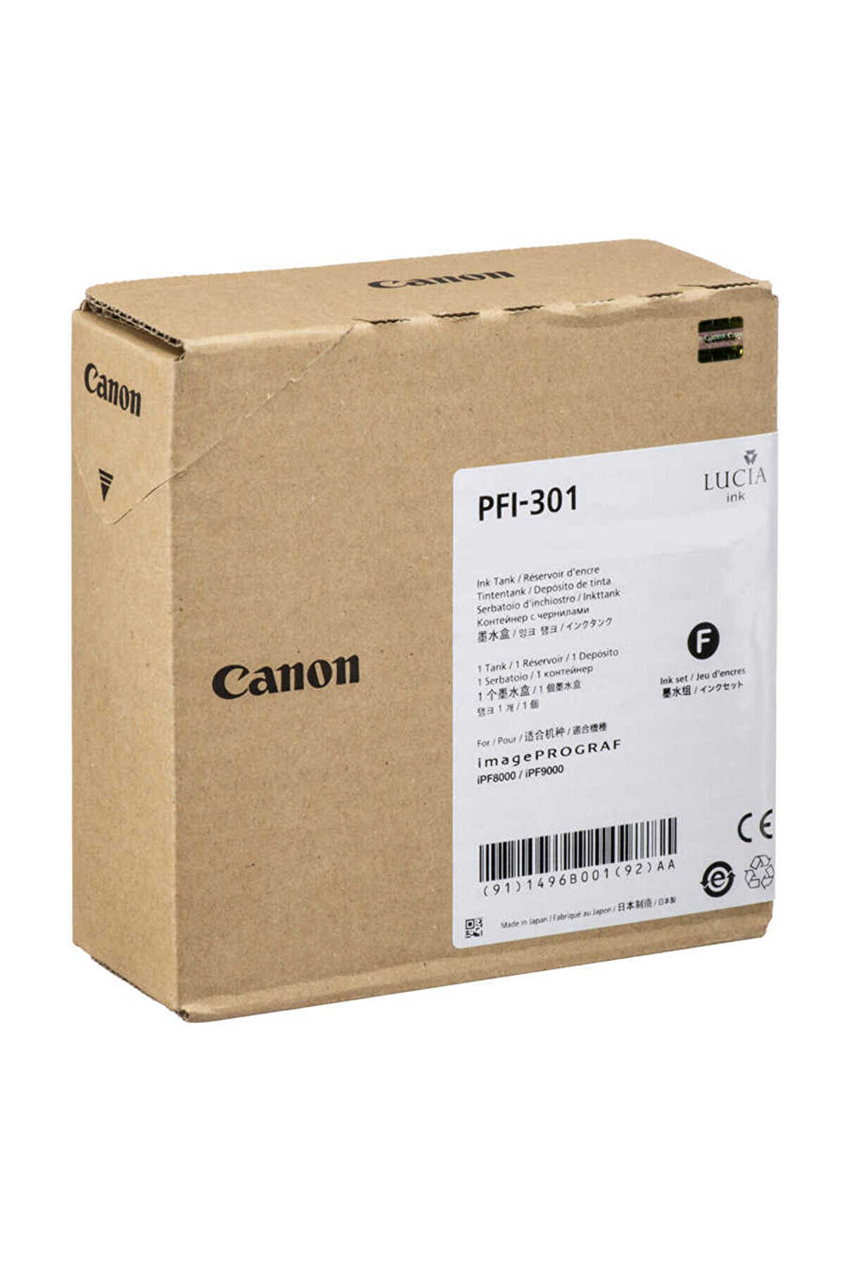 Pfı-301g Yeşil Orjinal Kartuş 330 Ml. Ipf8000 / Ipf8100 / Ipf9000