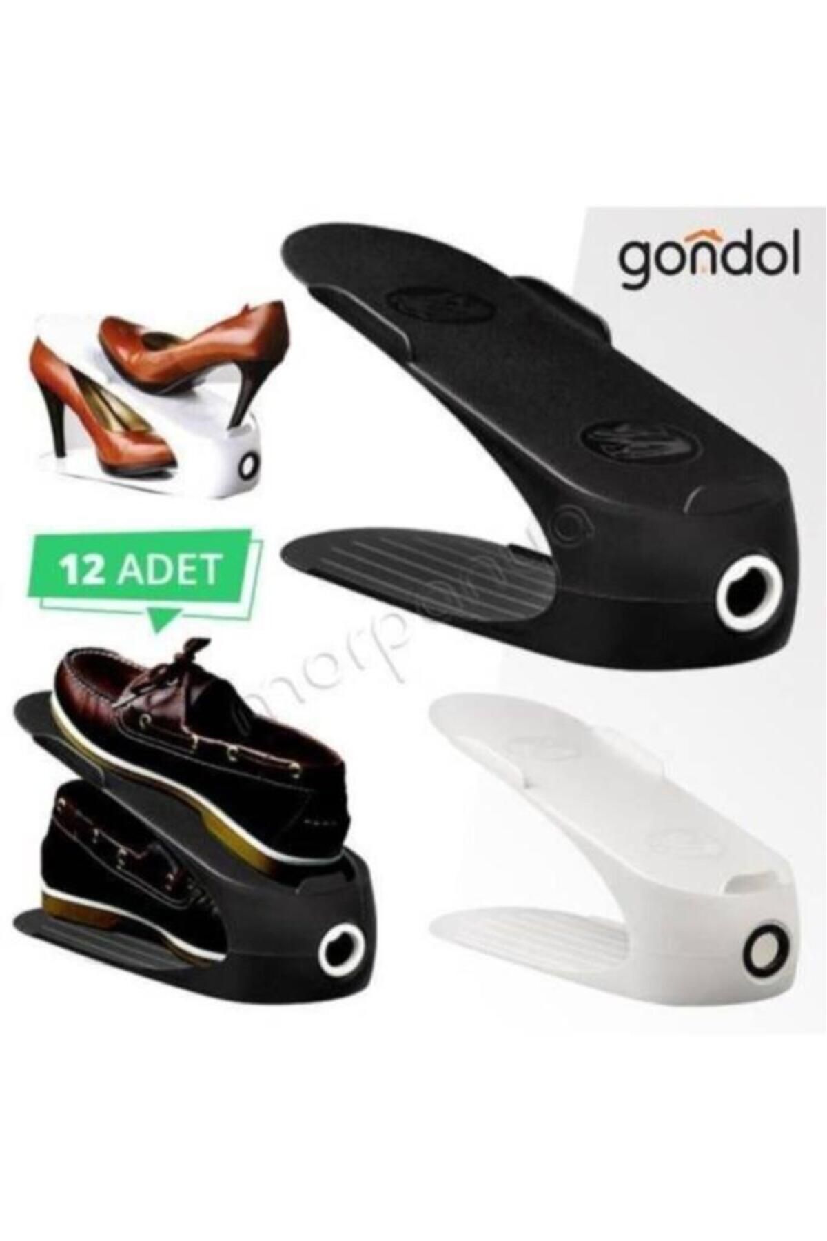 Gondol Ayakkabı Rampası 12 Adet Tekli Rampa Ayakkabılık Düzenleyici 1.sınıf Kokusuz Organizer Fma006303