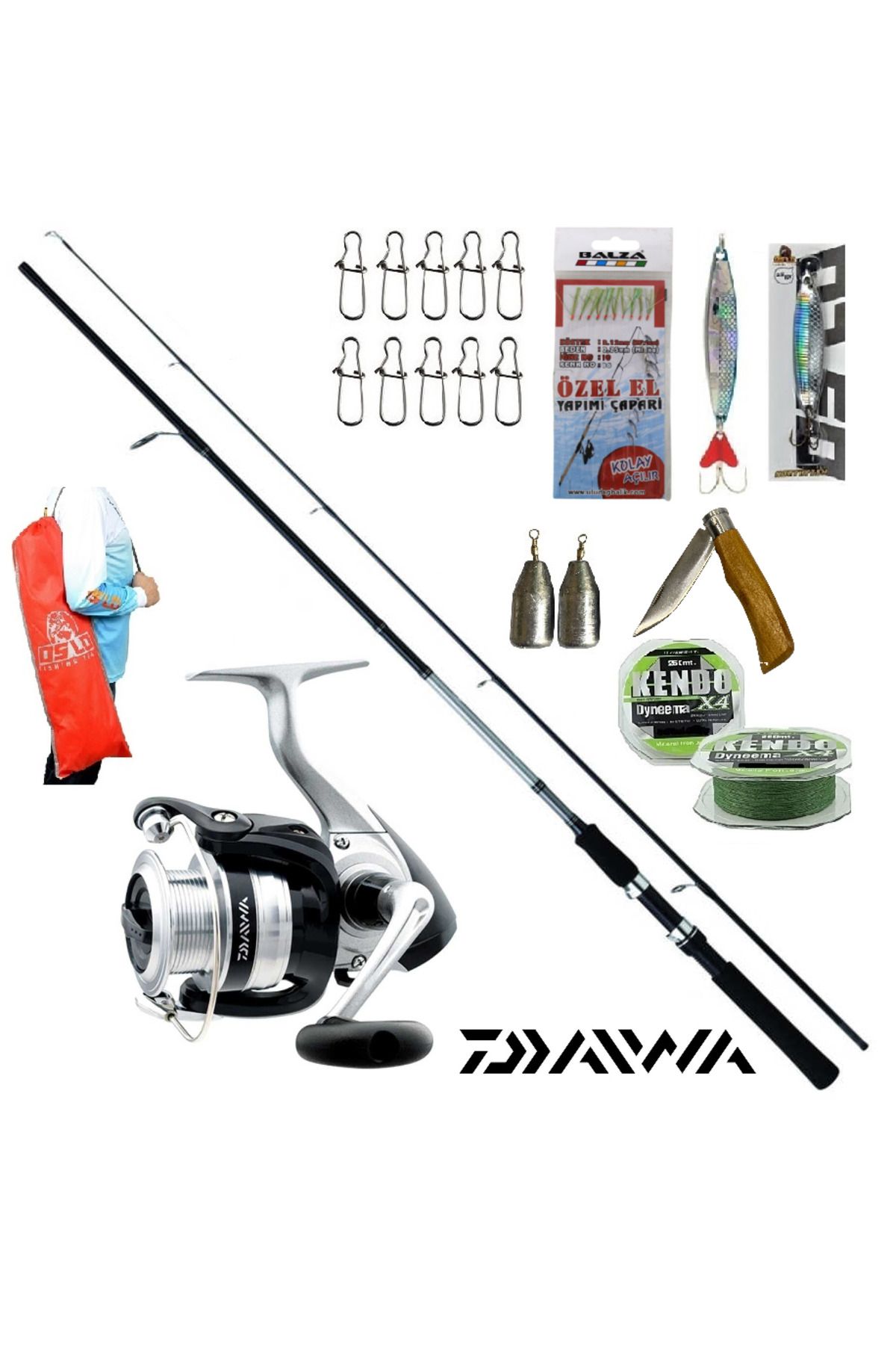 DAIWA Strikeforce 2500B Daiwa Sweepfire 270 cm 20-60 gr Spin Olta Takımı Seti