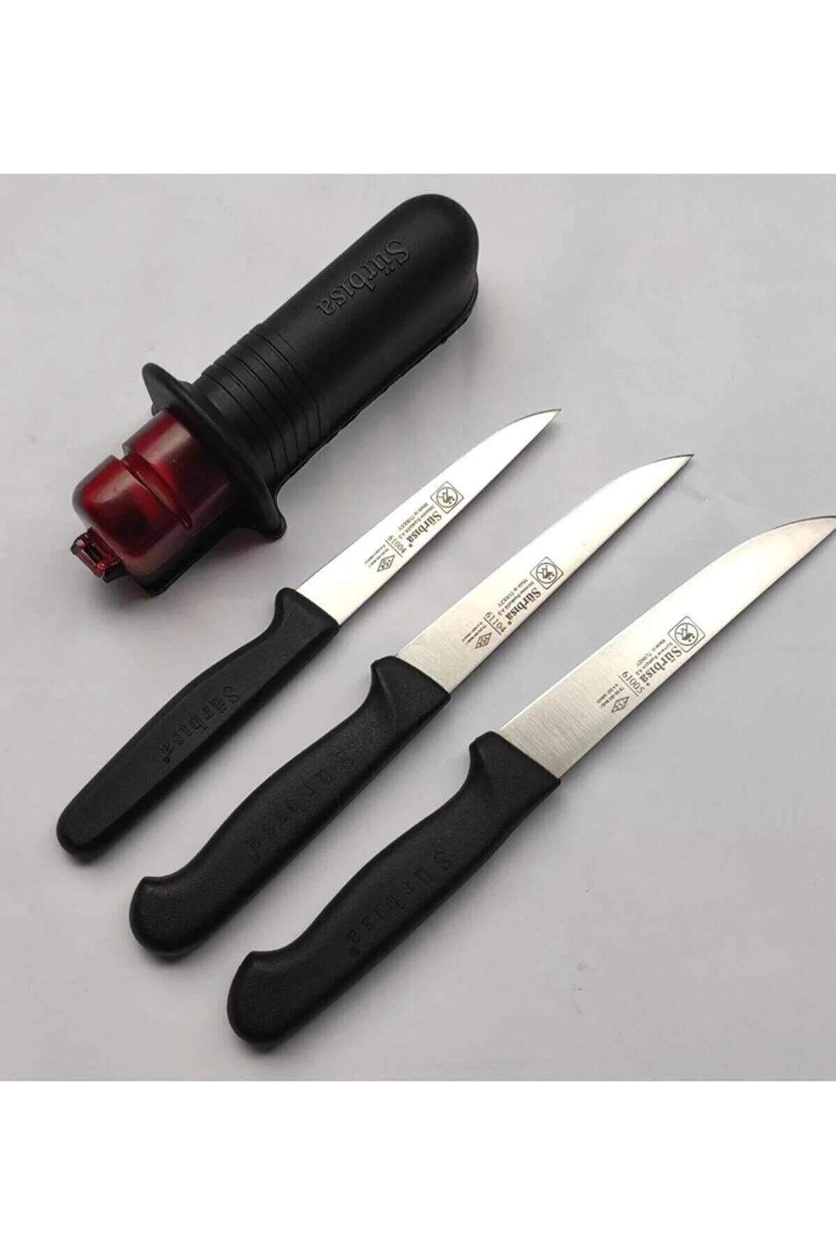 Sürbisa Sürbısa 4 Parça Siyah Günlük Mutfak Bıçak Seti Set1