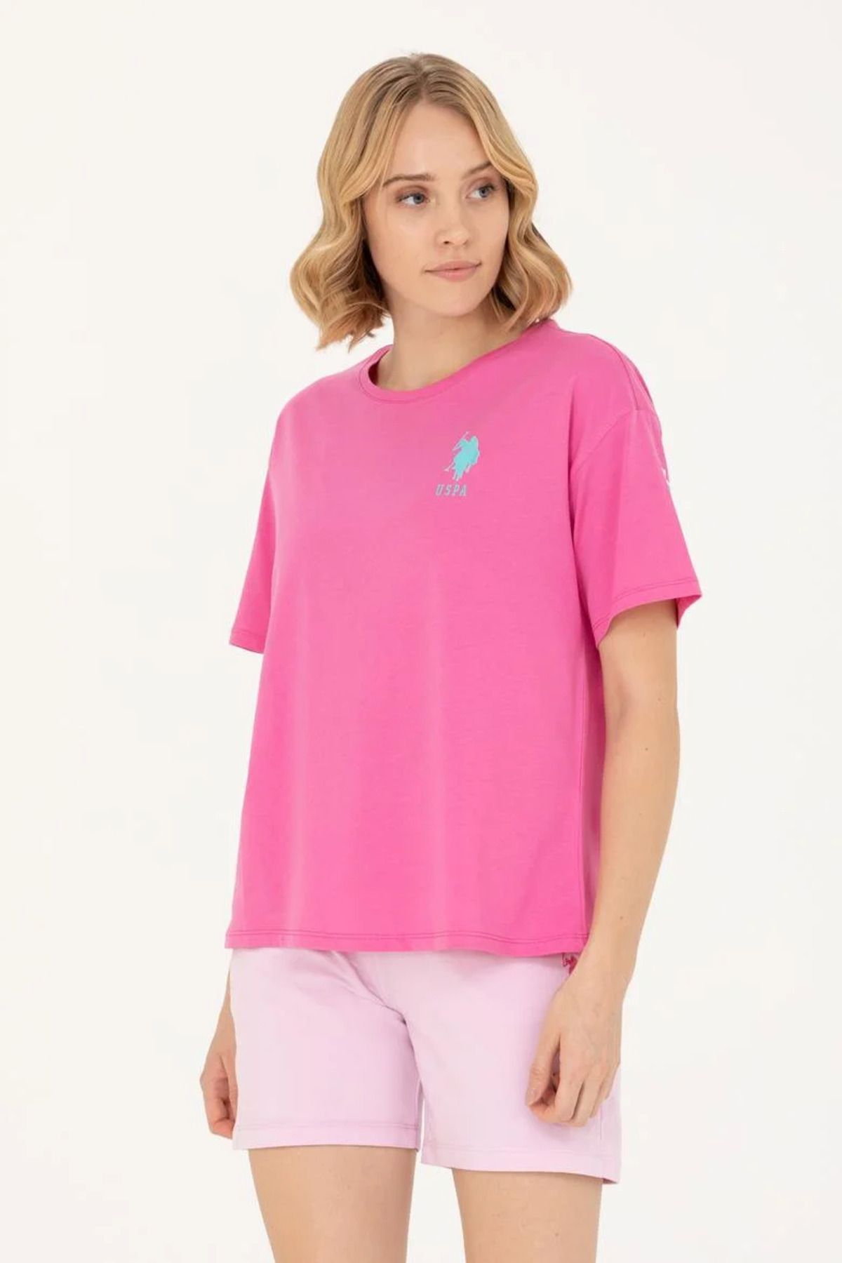 U.S. Polo Assn. Kadın Pembe T-Shirt