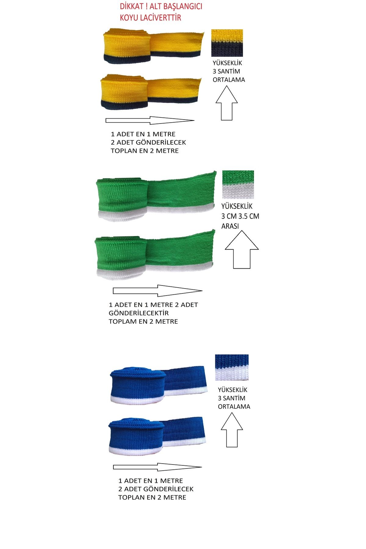U5 FASHION 6 adet triko ribana takımı seti ölçüleri görsellerdedir