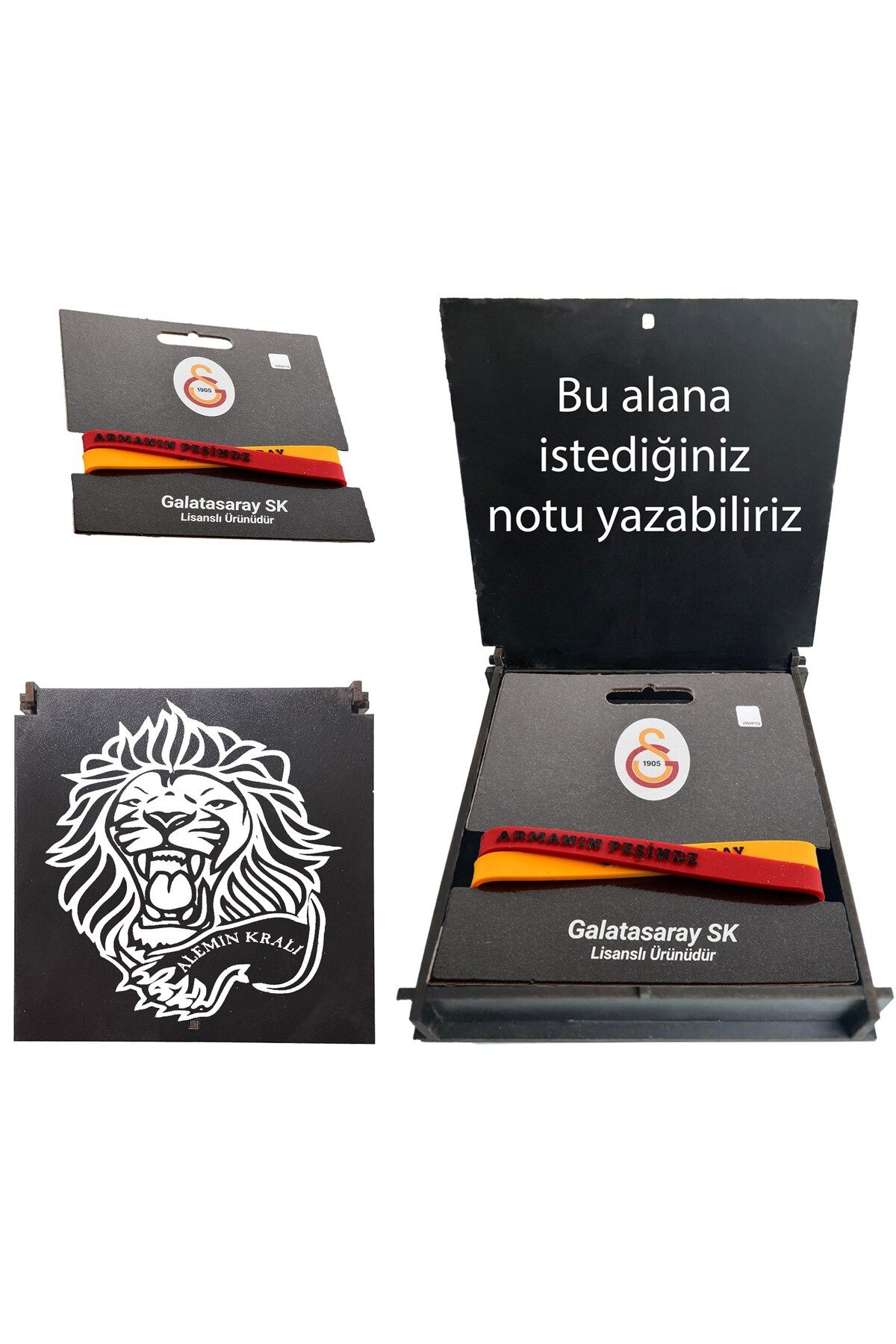 Galatasaray Lisanslı Armanın Peşinde  Hediye Ahşap Kutulu Bileklik