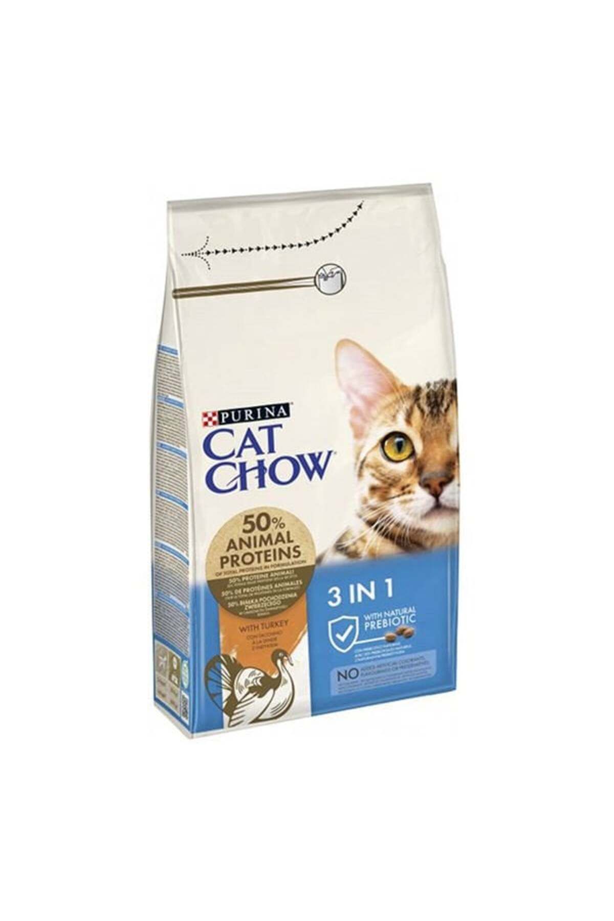 Purina Cat Chow Feline 3in1 Hindi Etli Yetişkin Kedi Maması 1.5 Kg