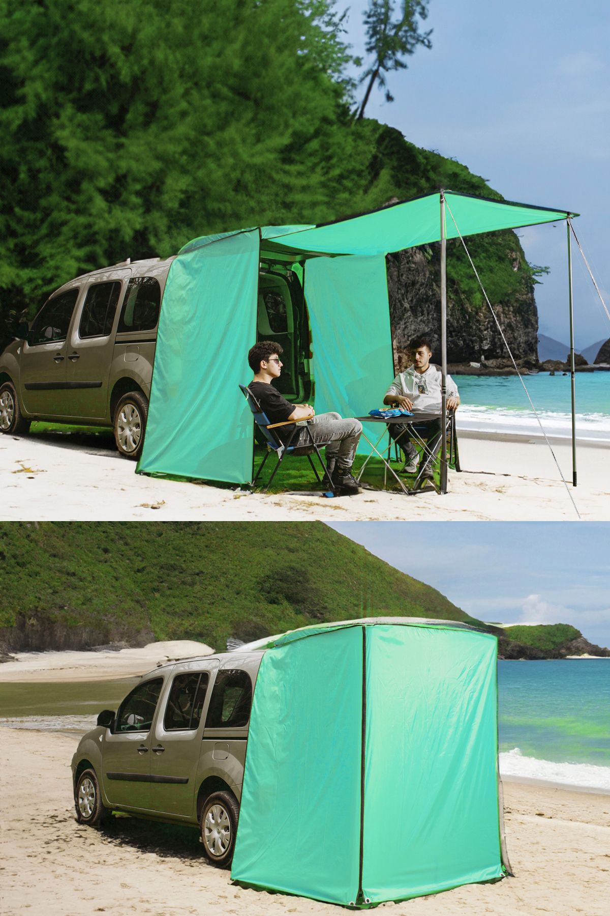 Nurnivus Tent Plus Araç Kamp Çadırı Tente Gölgelik Katlanır Çok Amaçlı Araç üstü Branda Piknik Plaj Çadırı