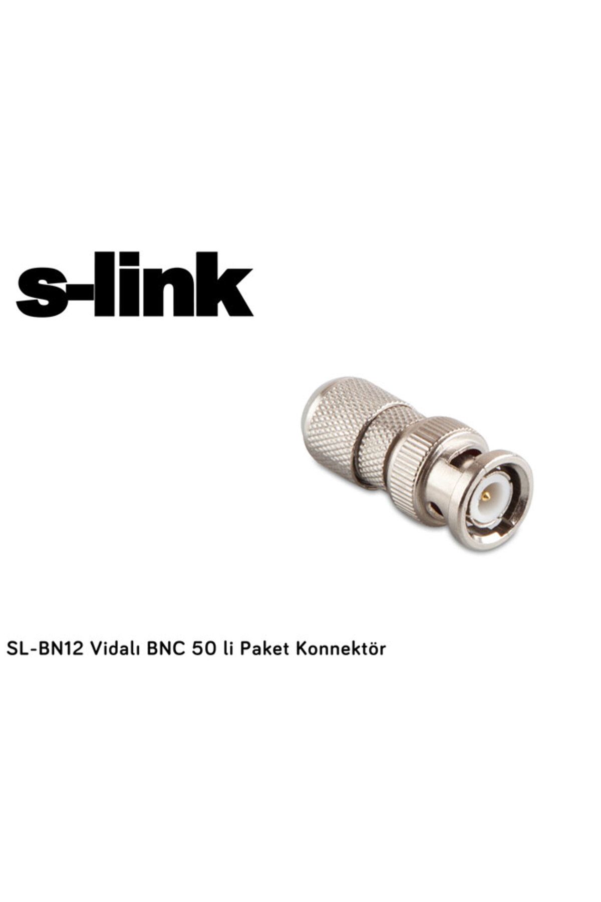 S-Link SL-BN12 Vidalı BNC 50 li Paket Konnektör