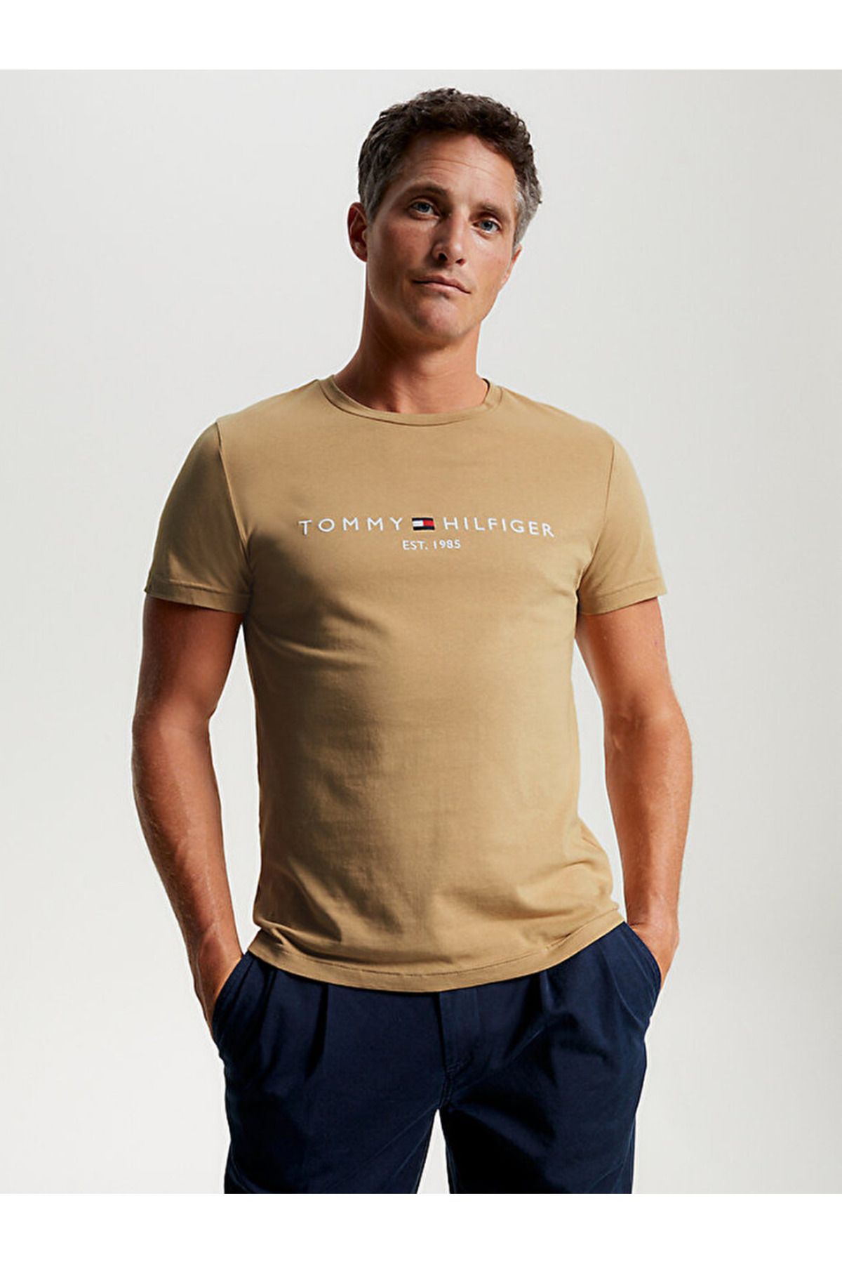 Tommy Hilfiger Logo Embroidery Slim Fit T-Shirt