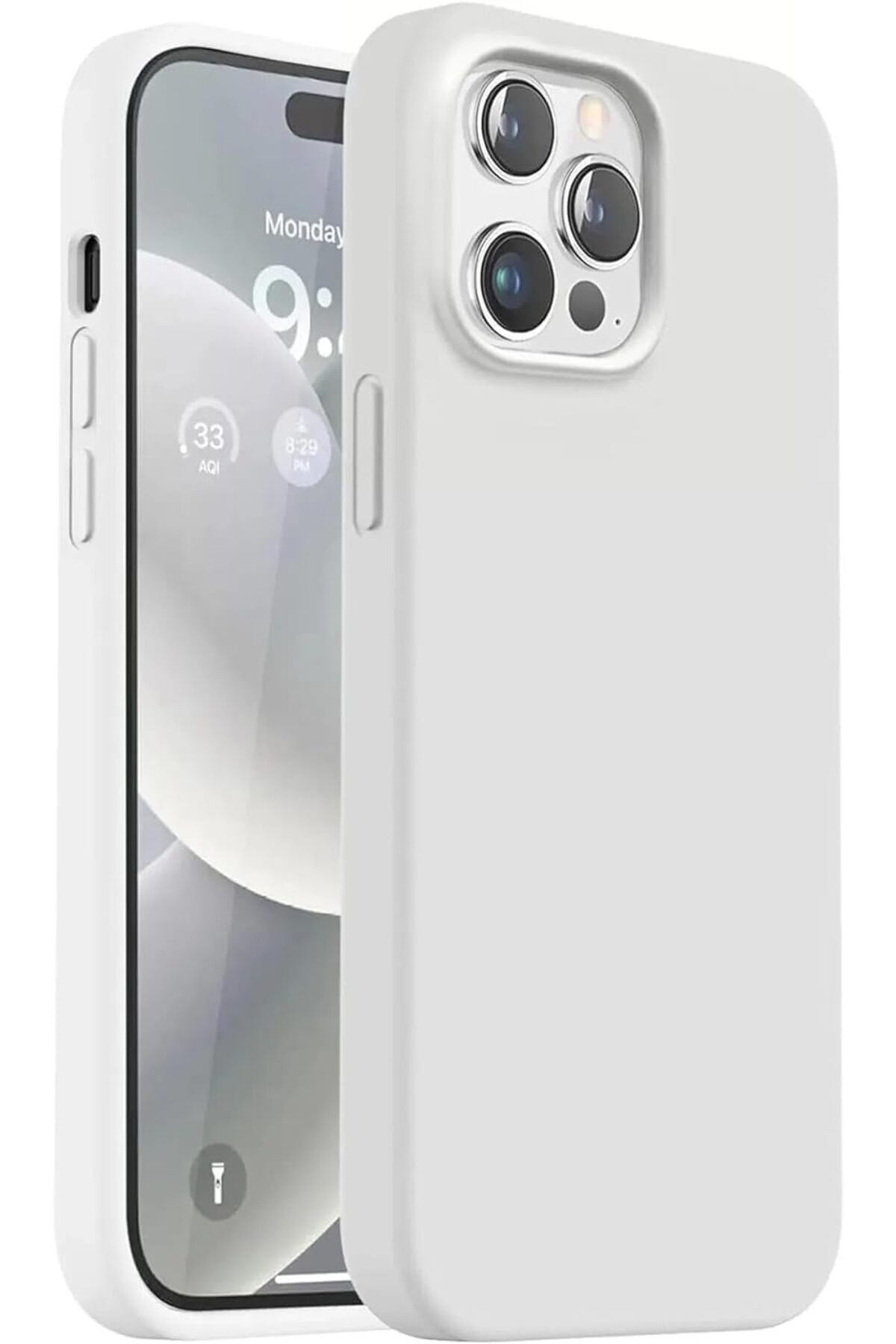 Vision Apple iPhone 15 PRO MAX Lansman Kılıf, Kadife İç Doku, Soft Yumuşak Liquid Silikon Kılıf