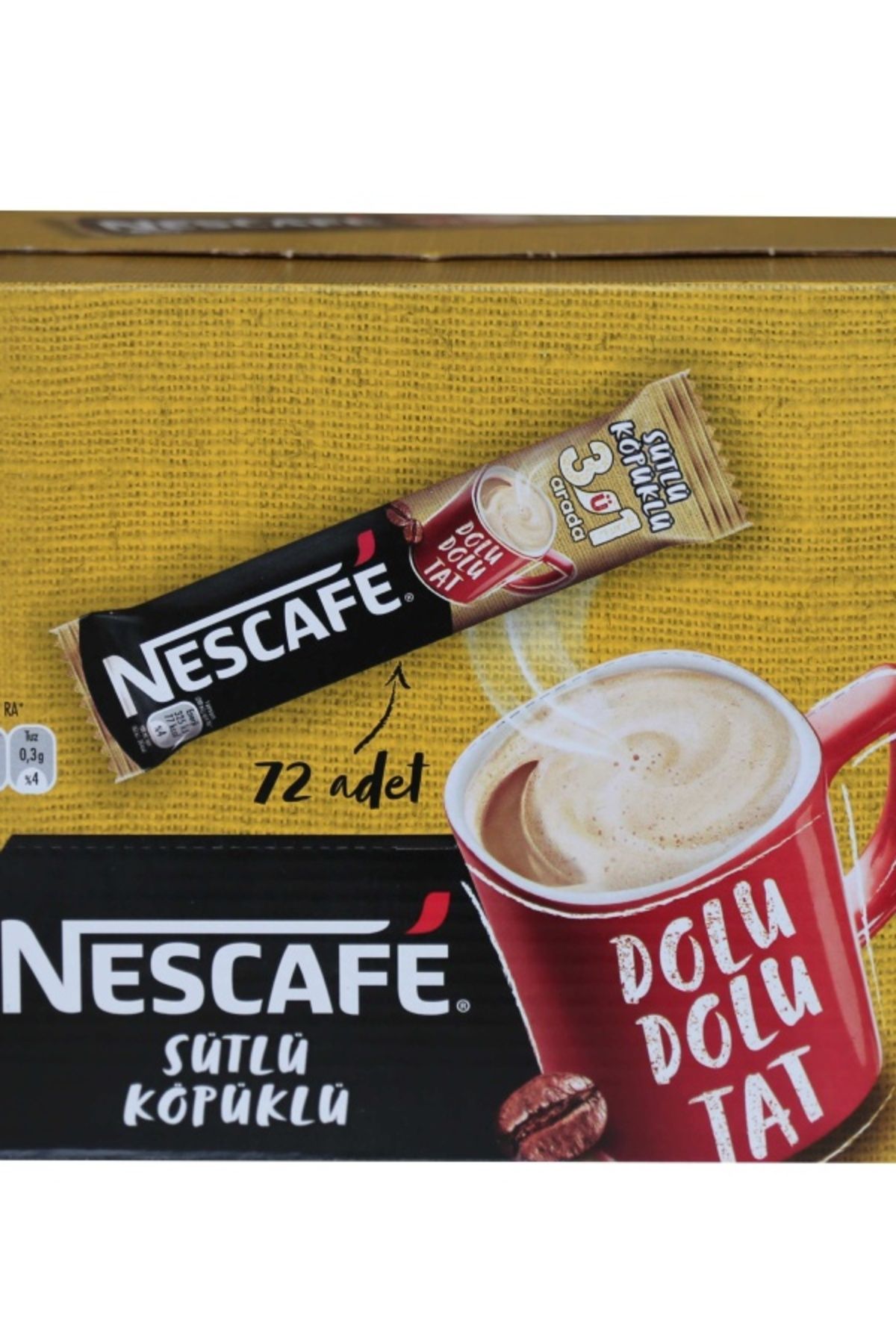 Nestle Nescafe 3ü1 Arada Sütlü Köpüklü 72 Adet 17,4gr 12516984