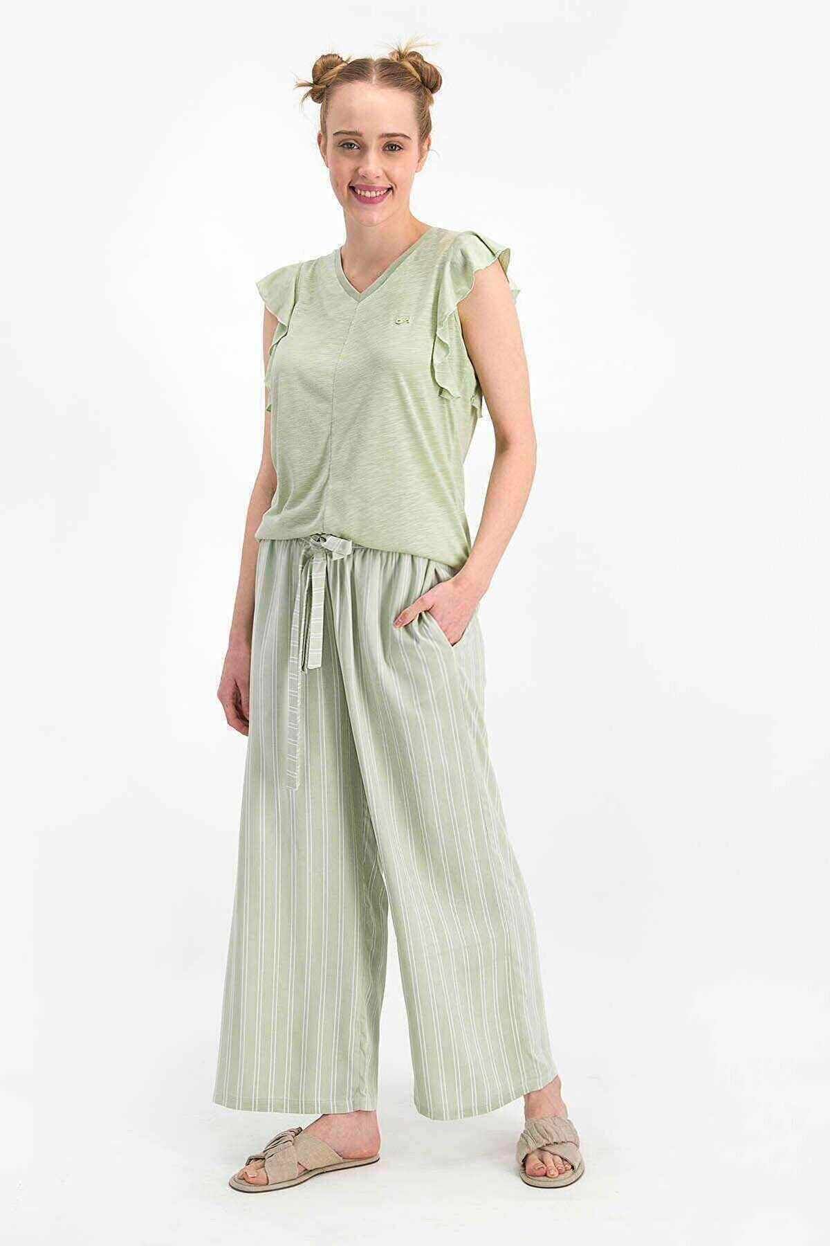 Arnetta Basic Soluk Mint Kadın Kısa Kol Pijama Takımı - Ar1262-s