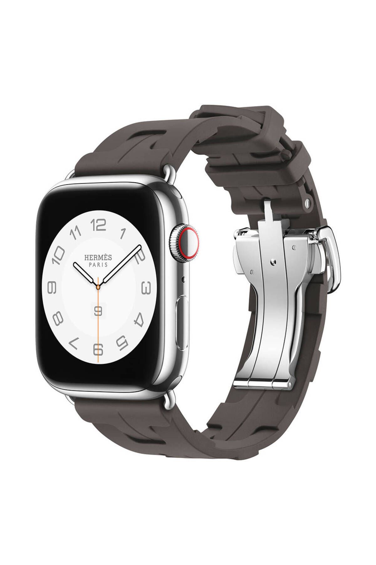 UnDePlus Apple Watch 42mm 44mm 45mm 49mm Katlanabilir Tokalı Hermes Kilim Silikon Kordon 94
