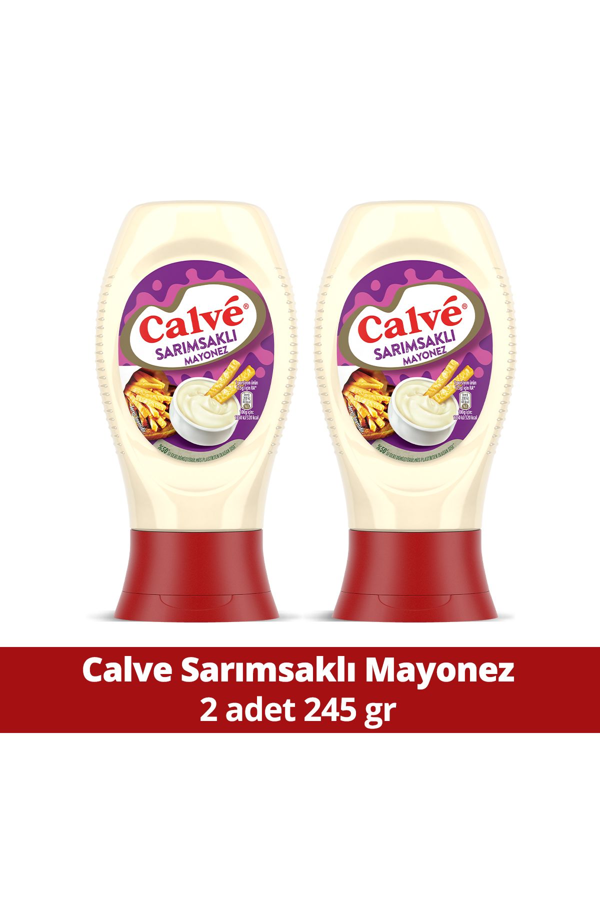 Calve Sarımsaklı Mayonez 245 gr X 2 Adet
