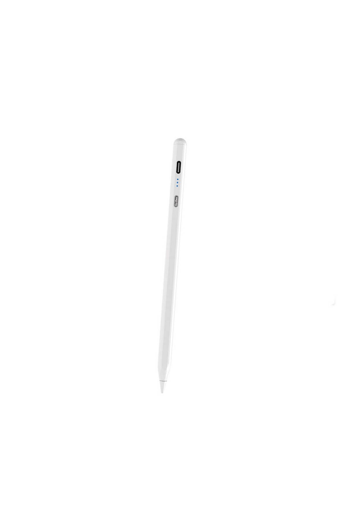 Go-Des Palm-Rejection Özellikli Dokunmatik Stylus Kalem Go Des GD-P1126 Magnetik Şarj Destekli Beyaz