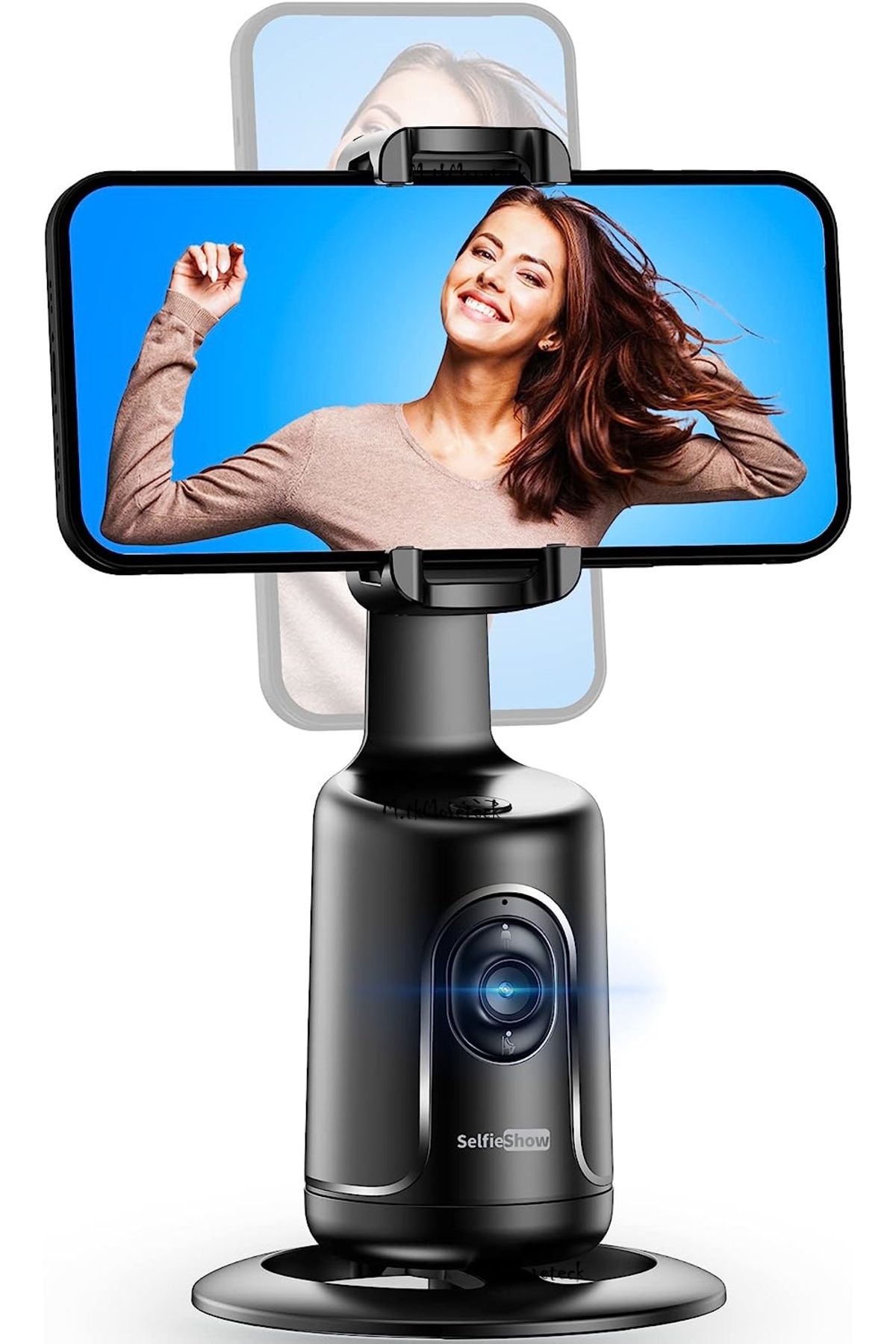 m.tk moveteck Aq1 Masa Üstü 360 Dönebilen Vucut Ve Yüz Takipli Sensörlü Akıllı Mini Tripod Selfi Çubuğu Yapay Zeka