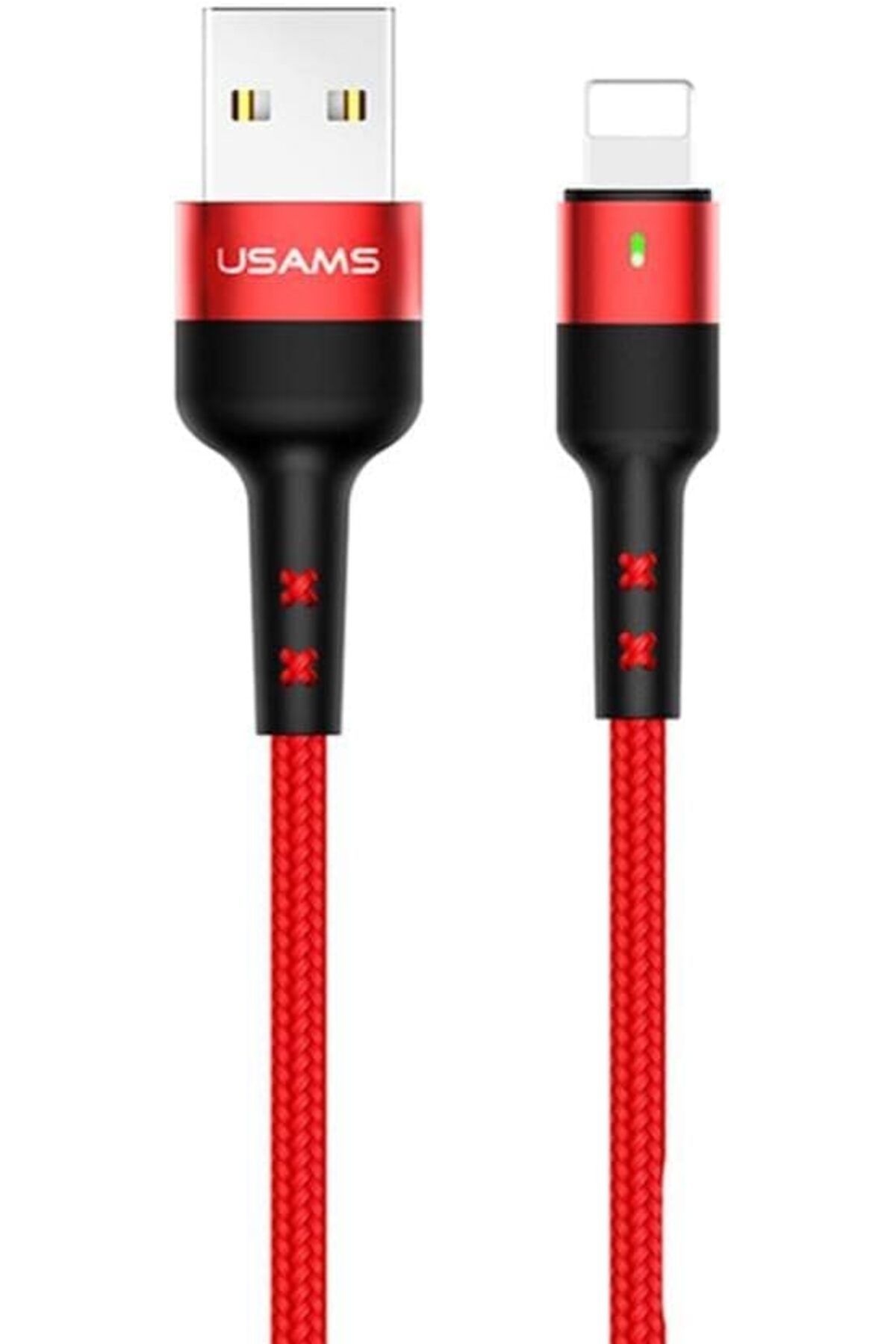 Genel Markalar US-SJ311 1.2m USB to Lightning Güçlendirilmiş Örgülü Şarj ve Data Kablosu