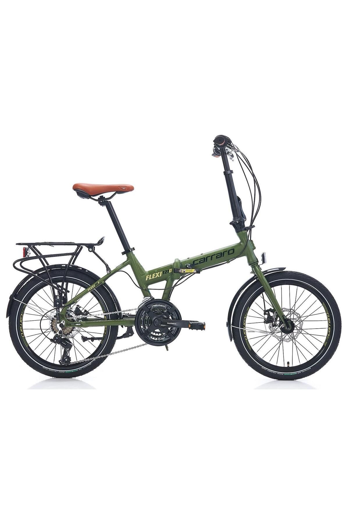 Carraro Flexi 121d Disk Katlanır Bisiklet 21 Vites Mat Haki Yeşil
