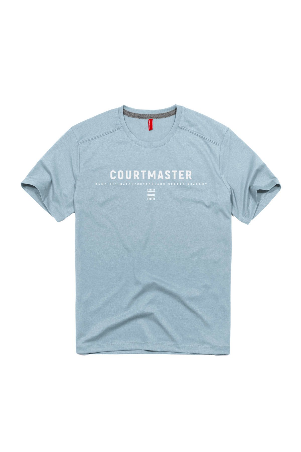 CottonLand Erkek COURT Rahat Kesim O Yaka Baskılı Penye Pamuk T-Shirt AÇIK MAVİ