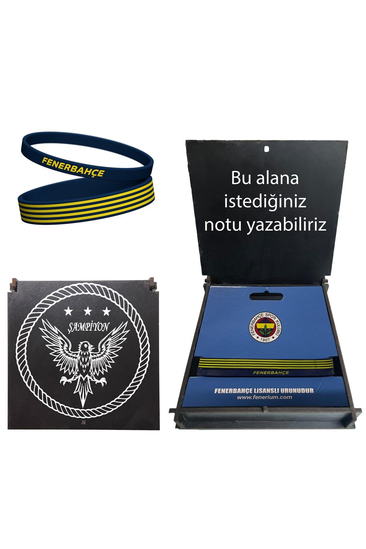 Fenerbahçe Lisanslı Hediye Ahşap Kutulu Bileklik