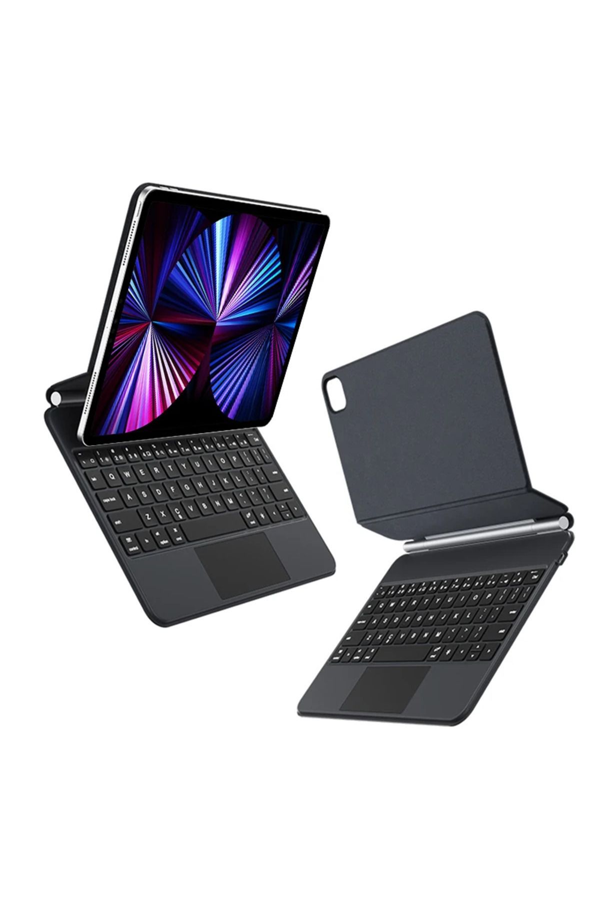 Fogy Ipad Pro 11 Inç 2022-2024 Uyumlu M1/m3/m4 Magic Keyboard Touchpad Işıklı Klavyeli Kılıf