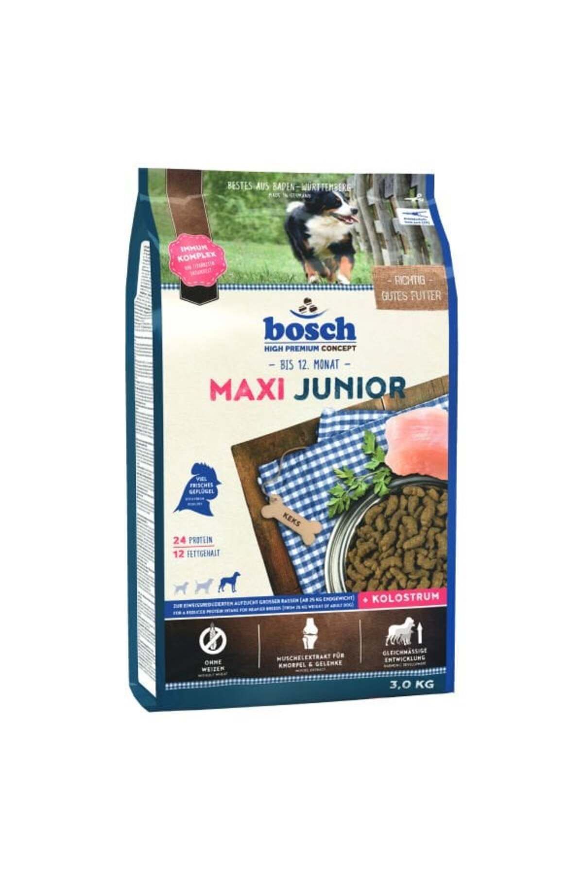 Bosch Maxi Junior Taze Kümes Hayvanlı Büyük Irk Yavru Köpek Maması 3 Kg