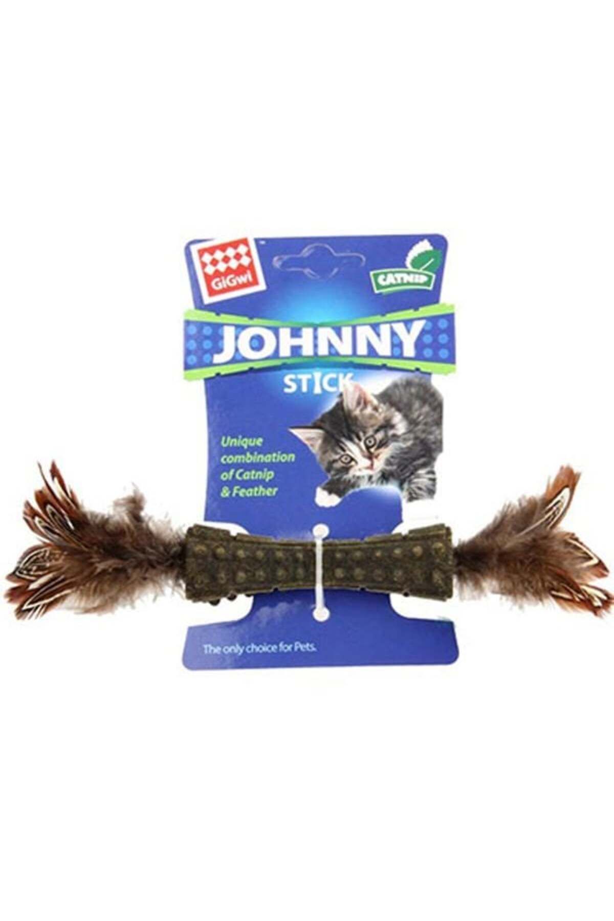 Gigwi Johnny Stick Doğal Çift Taraflı Tüylü Kedi Oyuncağı